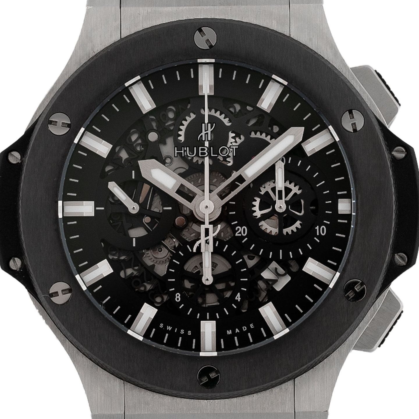 Hublot Big Bang Aero Bang 311.SM.1170.GR (2016) - Zwart wijzerplaat 45mm Staal (2/6)