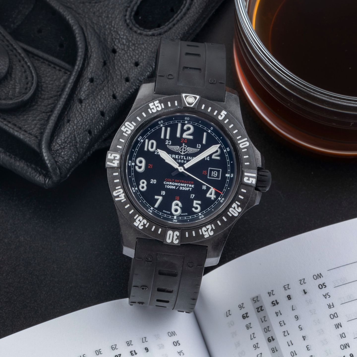 Breitling Colt X74320 (Unknown (random serial)) - Black dial 45 mm Plastic case (1/8)