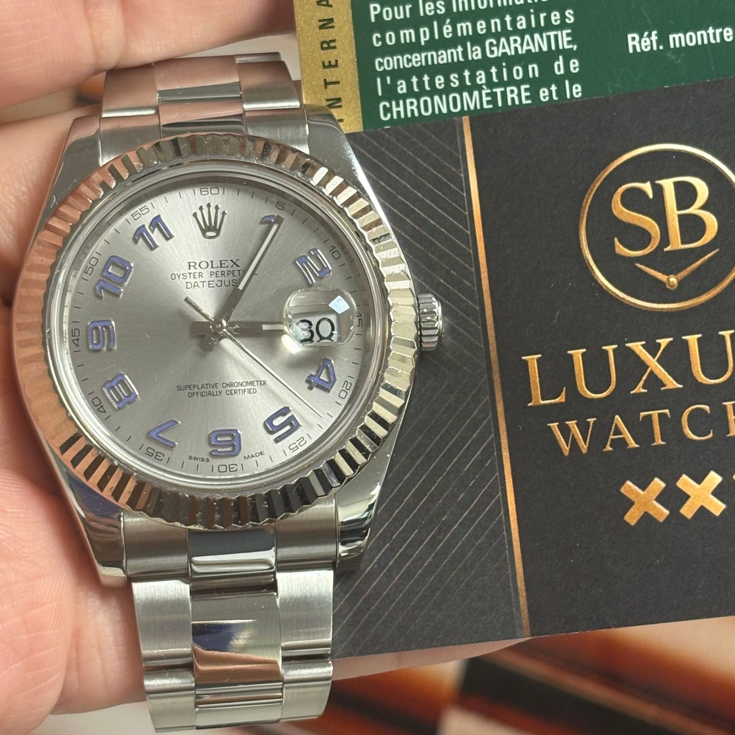 Rolex Datejust II 116334 (2011) - Grey dial 41 mm Steel case (1/3)
