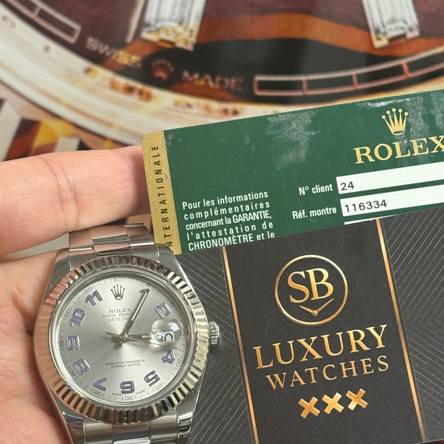 Rolex Datejust II 116334 (2011) - Grey dial 41 mm Steel case (2/3)