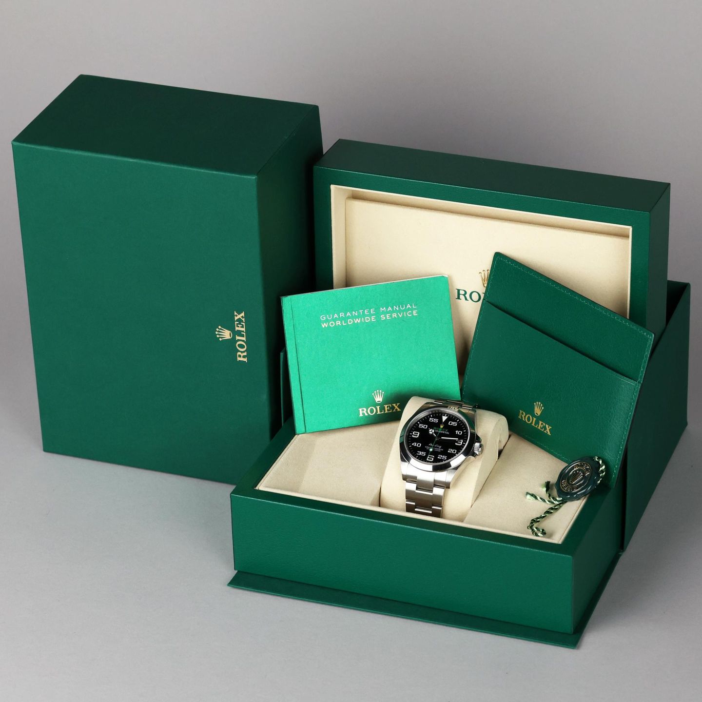 Rolex Air-King 126900 (Unknown (random serial)) - Black dial 40 mm Steel case (8/8)