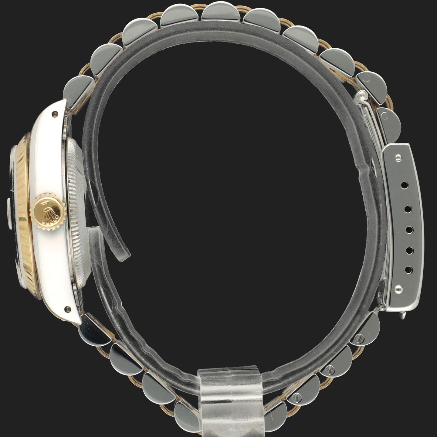 Rolex Lady-Datejust 69173 (1992) - Champagne dial 26 mm Gold/Steel case (7/8)