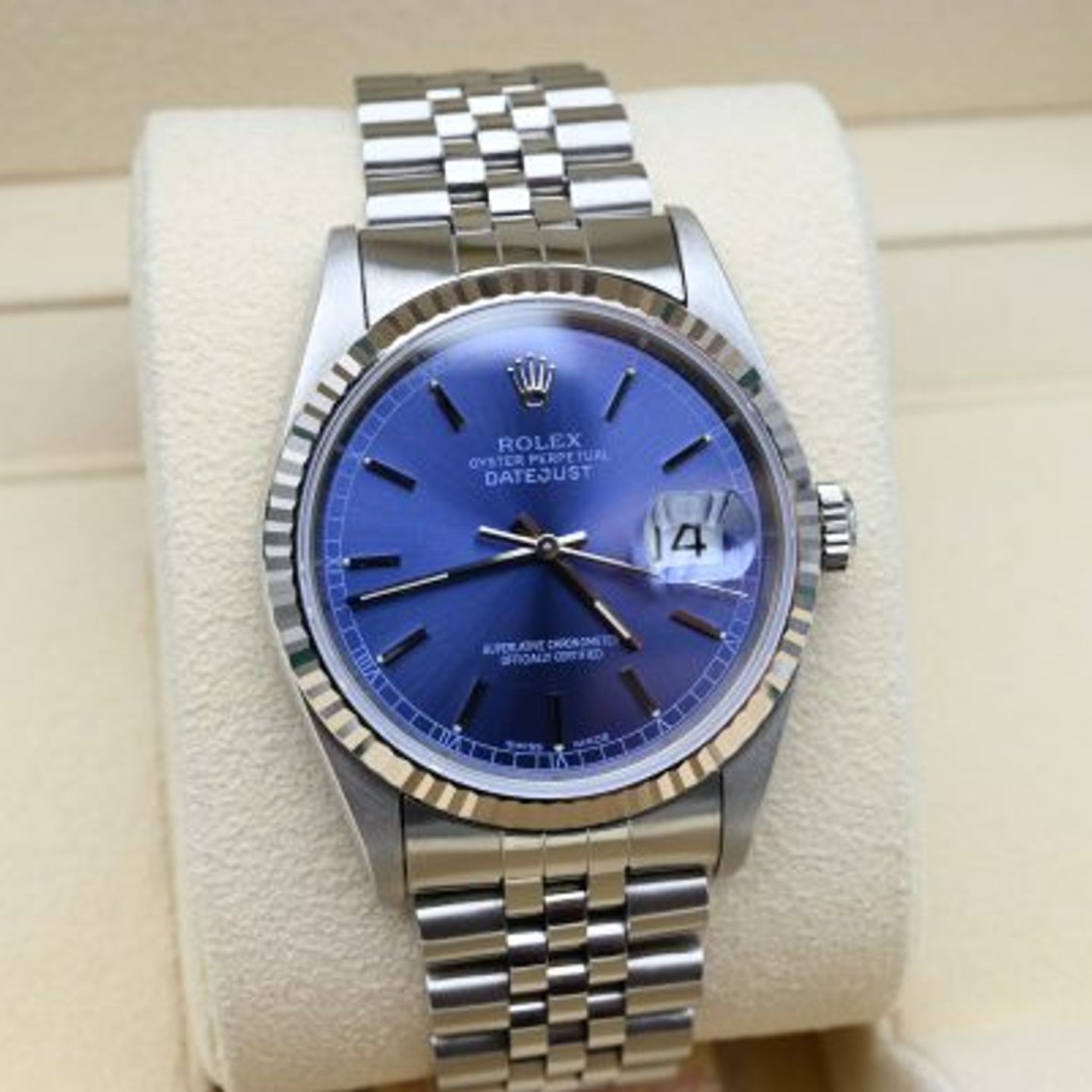 Rolex Datejust 36 16234 (1995) - Blauw wijzerplaat 36mm Staal (6/8)