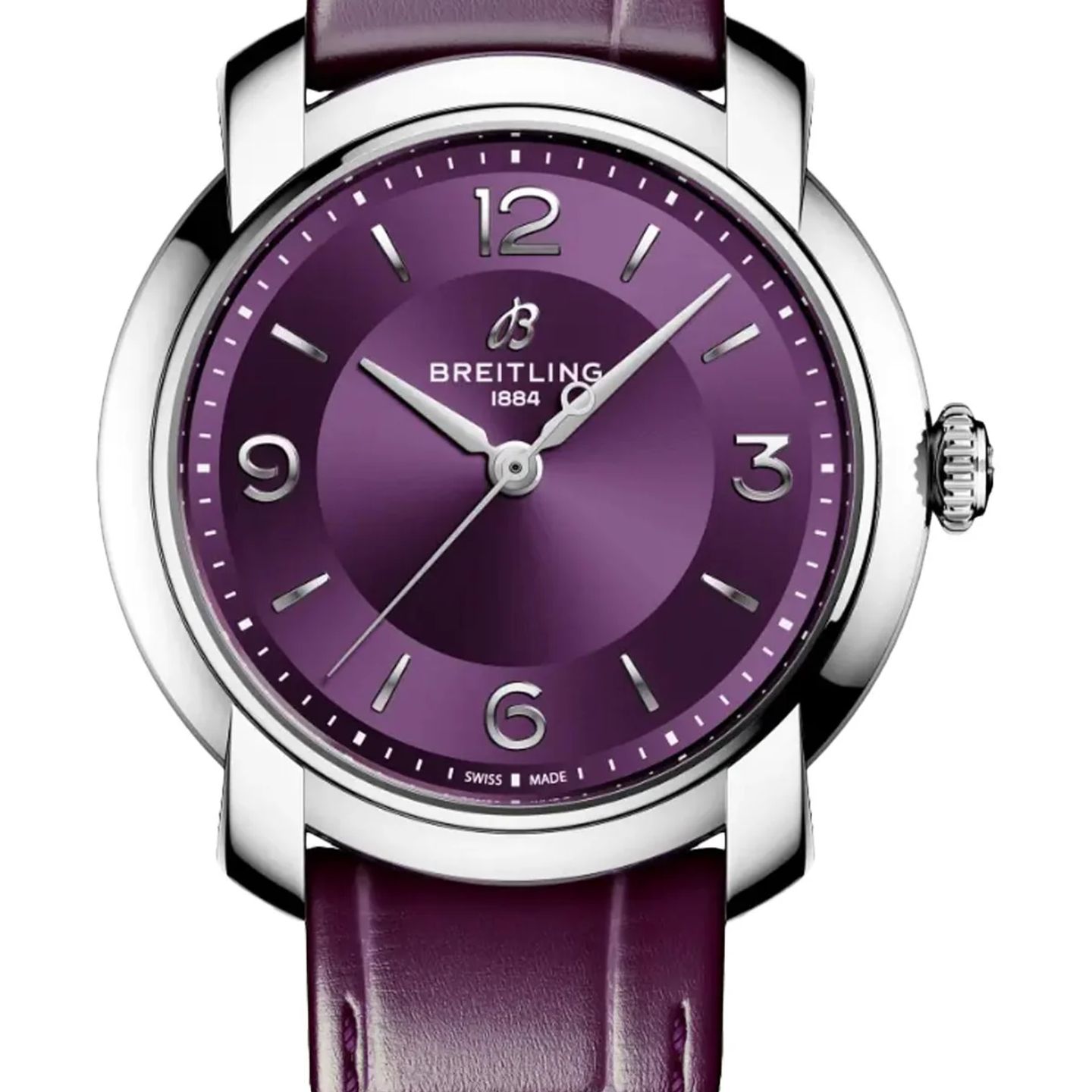 Breitling Premier A10310121Q1P1 (2026) - Paars wijzerplaat 36mm Staal (1/1)