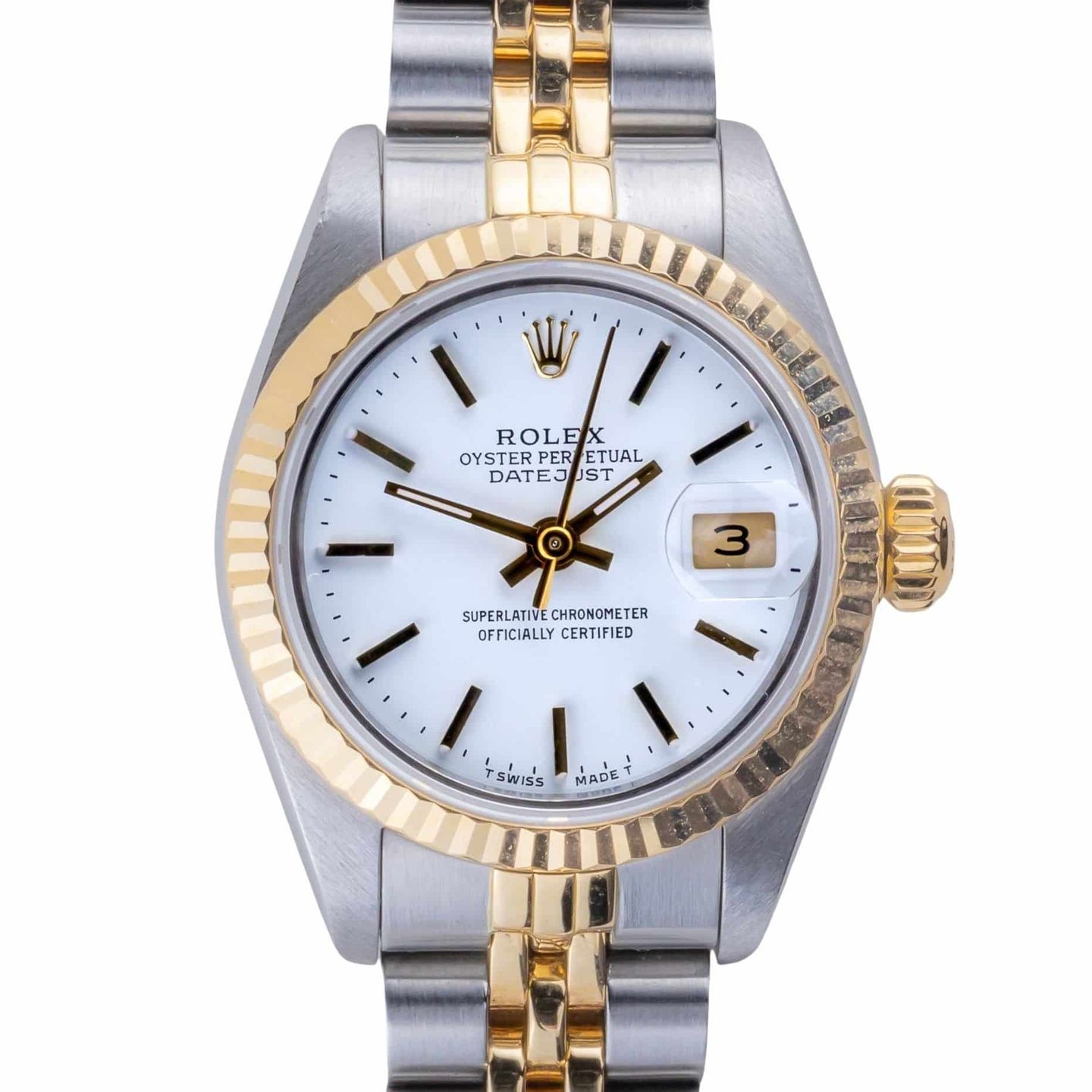 Rolex Lady-Datejust 69173 (1990) - 26mm Goud/Staal (3/8)