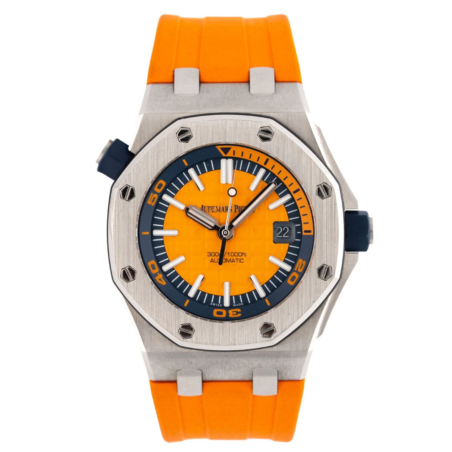 Audemars Piguet Royal Oak Offshore Diver 15710ST.OO.A070CA.01 (Unknown (random serial)) - Orange dial 42 mm Steel case (1/8)