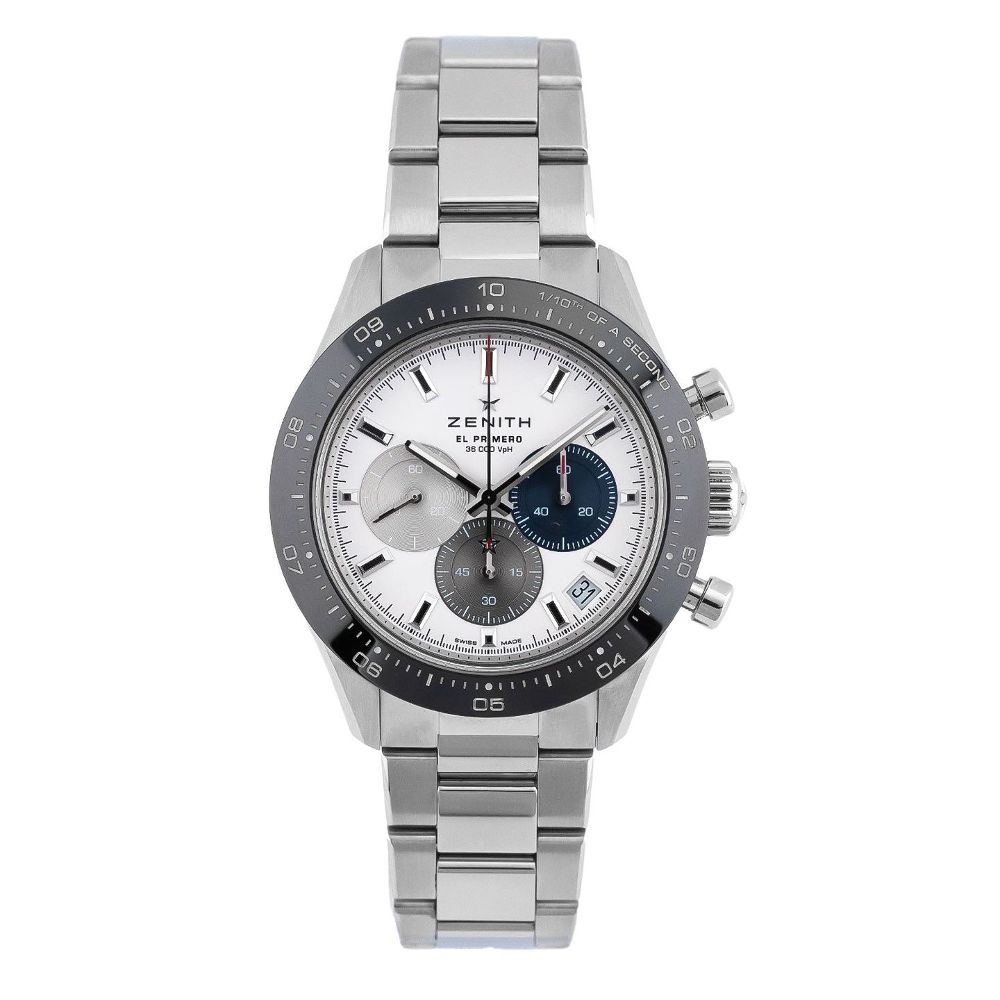 Zenith Chronomaster Sport 03.3100.3600/69.M3100 (2021) - White dial 41 mm Steel case (1/6)