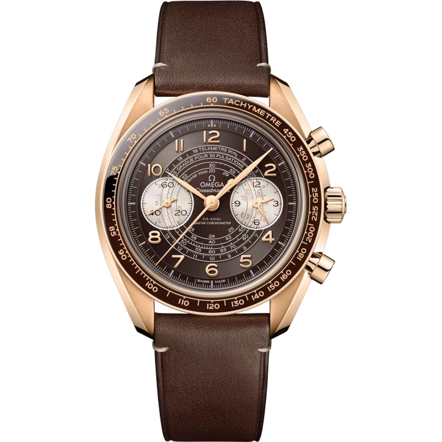 Omega Speedmaster Chronoscope 329.92.43.51.10.001 (2025) - Bruin wijzerplaat 43mm Roségoud (1/1)