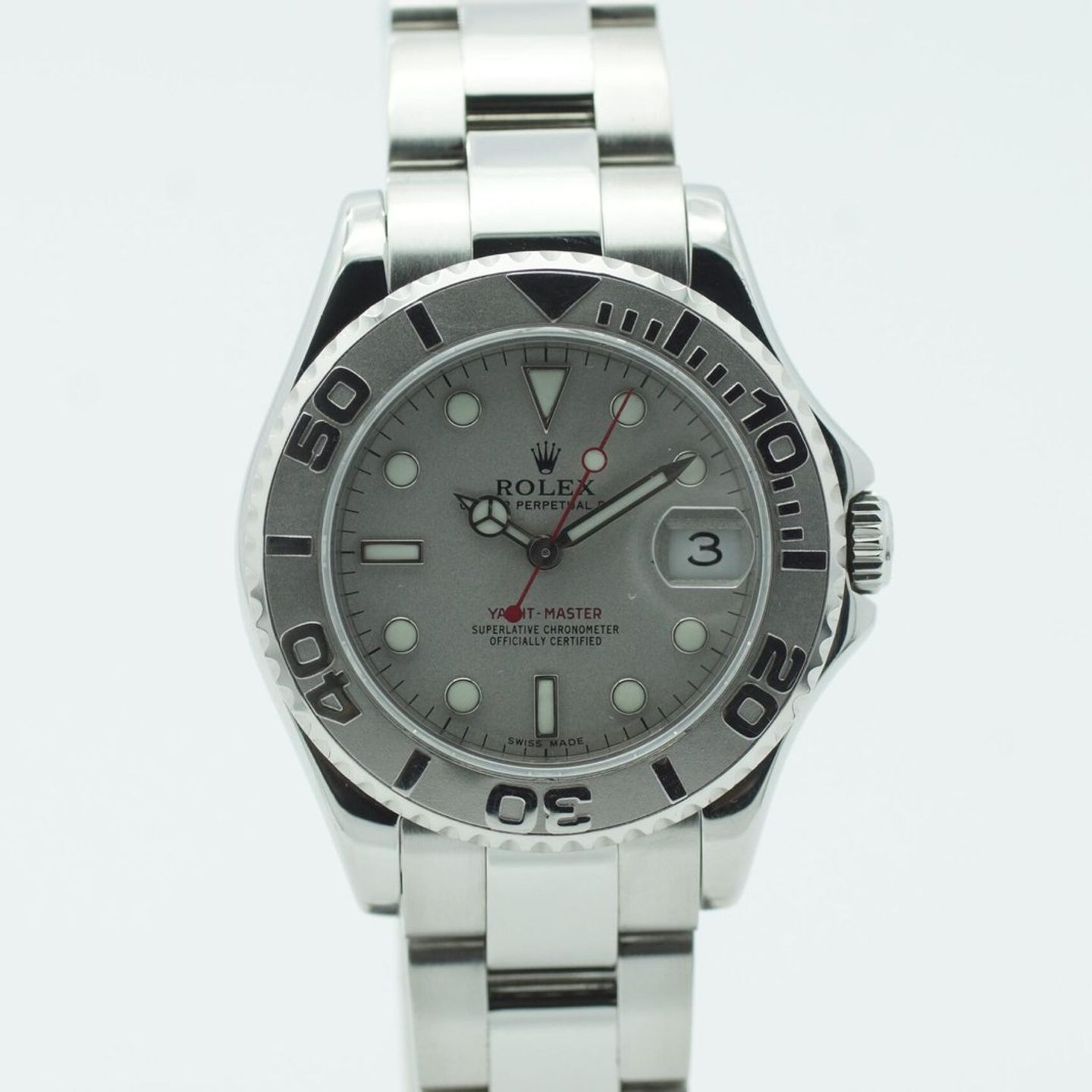 Rolex Yacht-Master 168622 (2007) - Zilver wijzerplaat 35mm Staal (3/8)