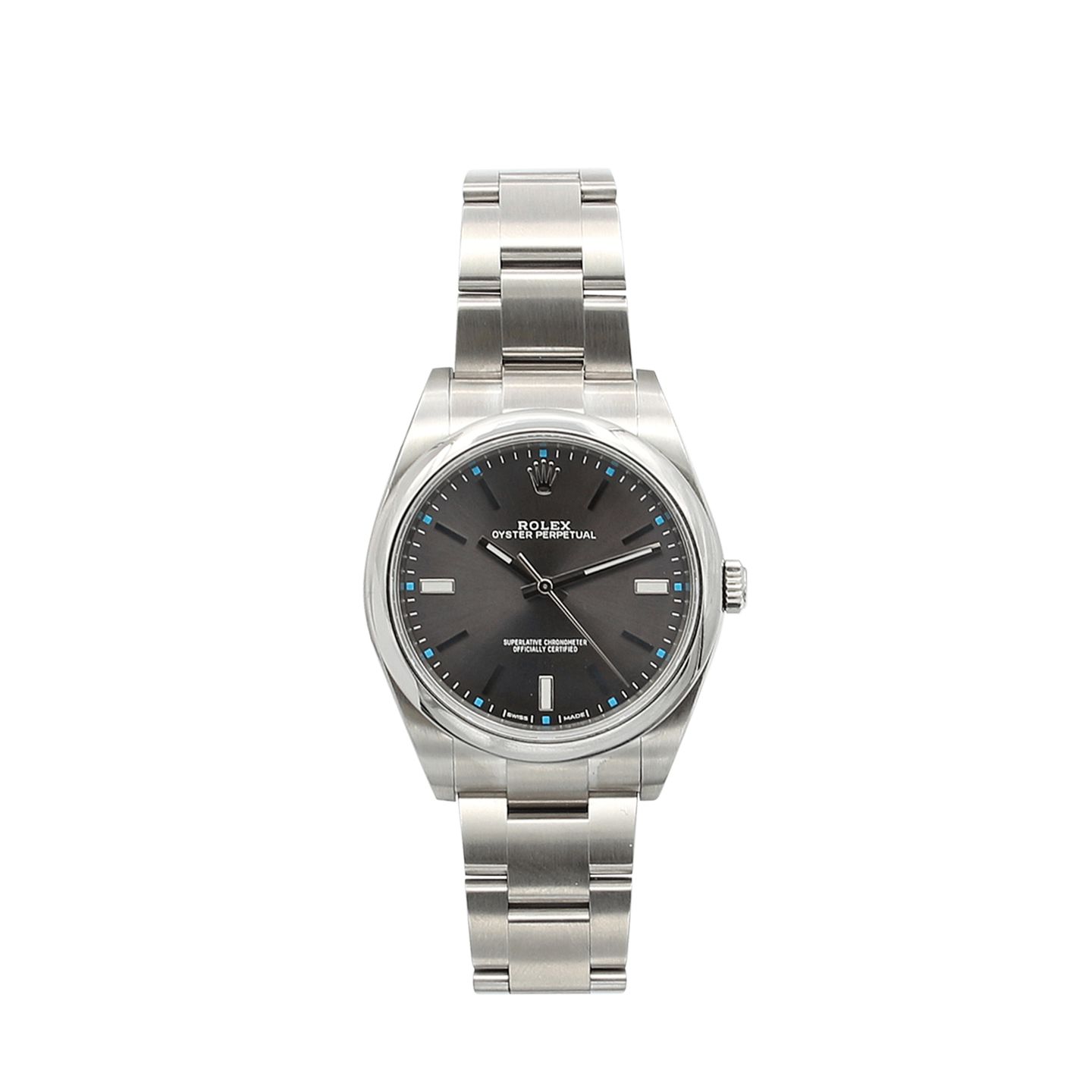Rolex Oyster Perpetual 39 114300 (Unknown (random serial)) - Grey dial 39 mm Steel case (1/8)