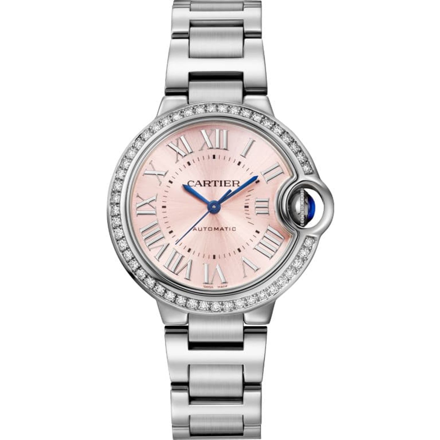 Cartier Ballon Bleu 33mm W4BB0037 (2024) - Roze wijzerplaat Onbekend Staal (1/1)