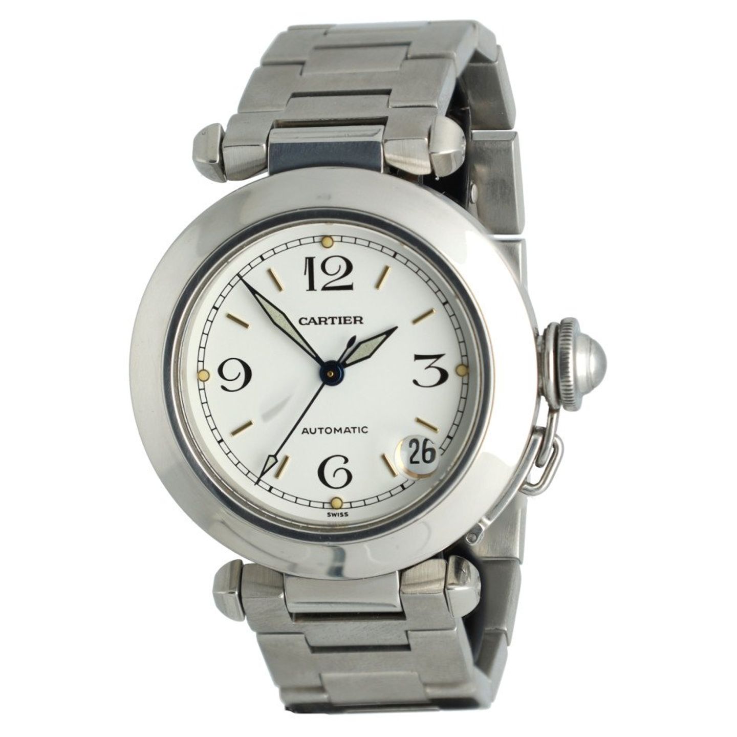 Cartier Pasha C 2324 (1997) - White dial 35 mm Steel case (1/7)