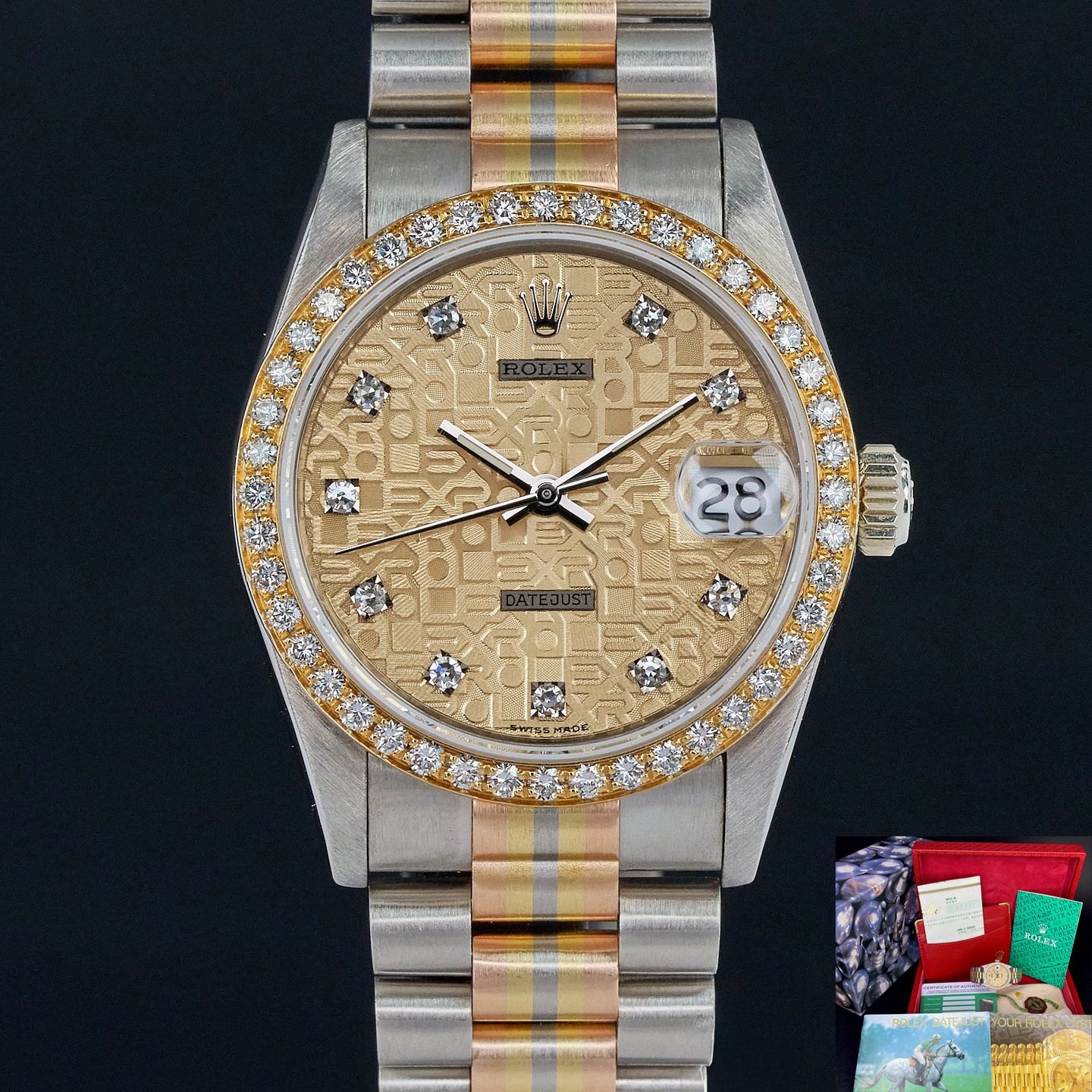 Rolex Datejust 31 68289 (1989) - Bronze dial 31 mm White Gold case (1/8)