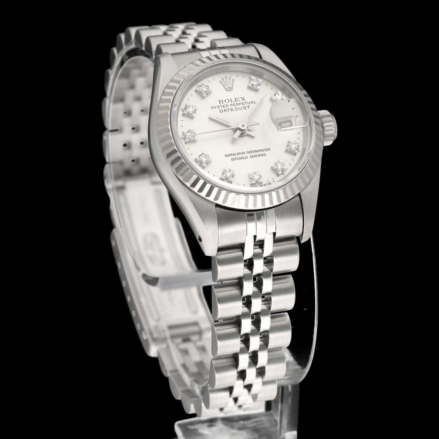 Rolex Lady-Datejust 69174 (1995) - Zilver wijzerplaat 26mm Staal (4/8)
