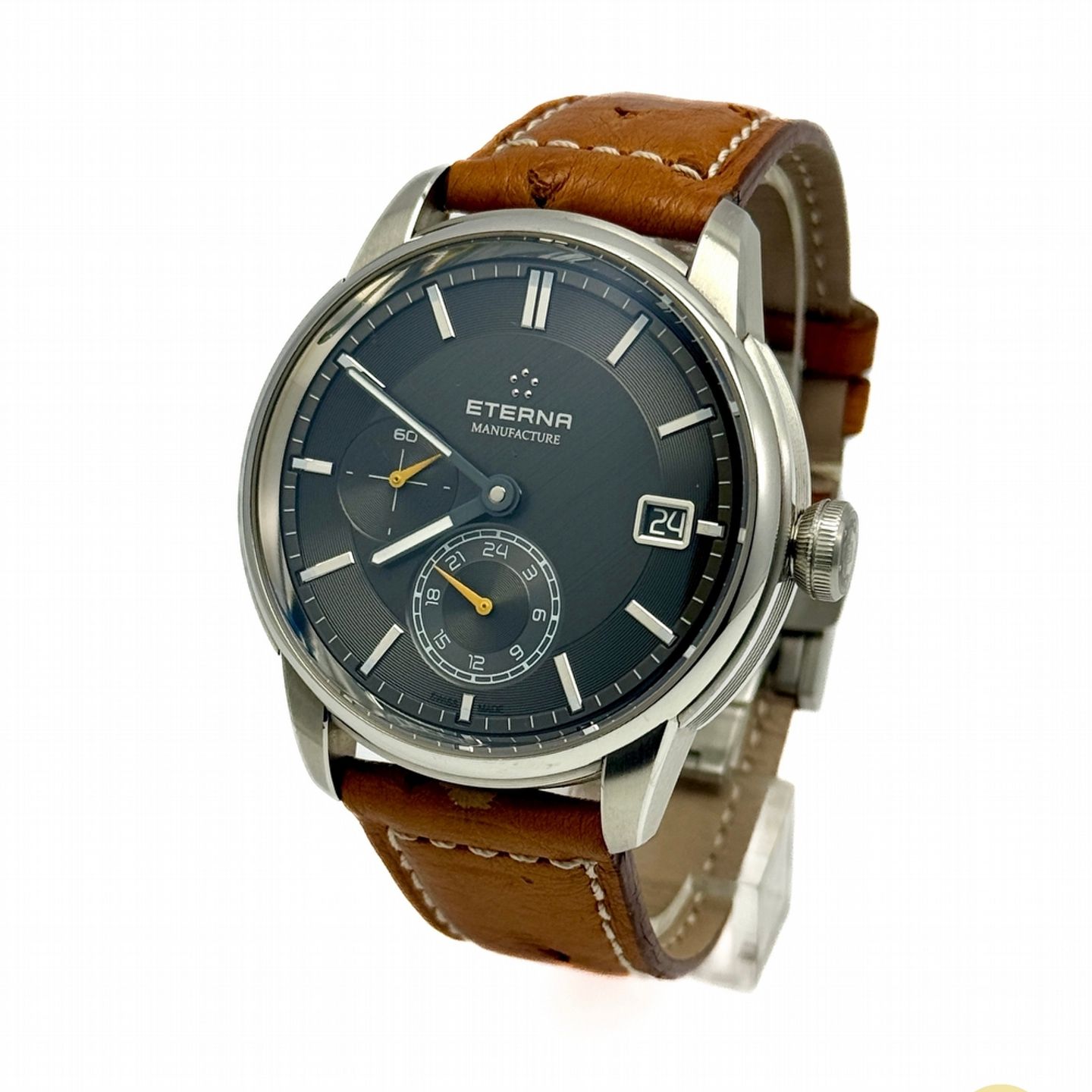 Eterna Unknown 7661.41.56.1352 (Unknown (random serial)) - Grey dial 43 mm Steel case (1/8)