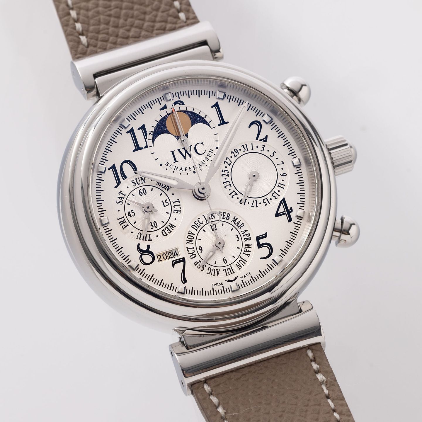 IWC Da Vinci Perpetual Calendar IW375803 (Unknown (random serial)) - Silver dial 42 mm Steel case (4/8)