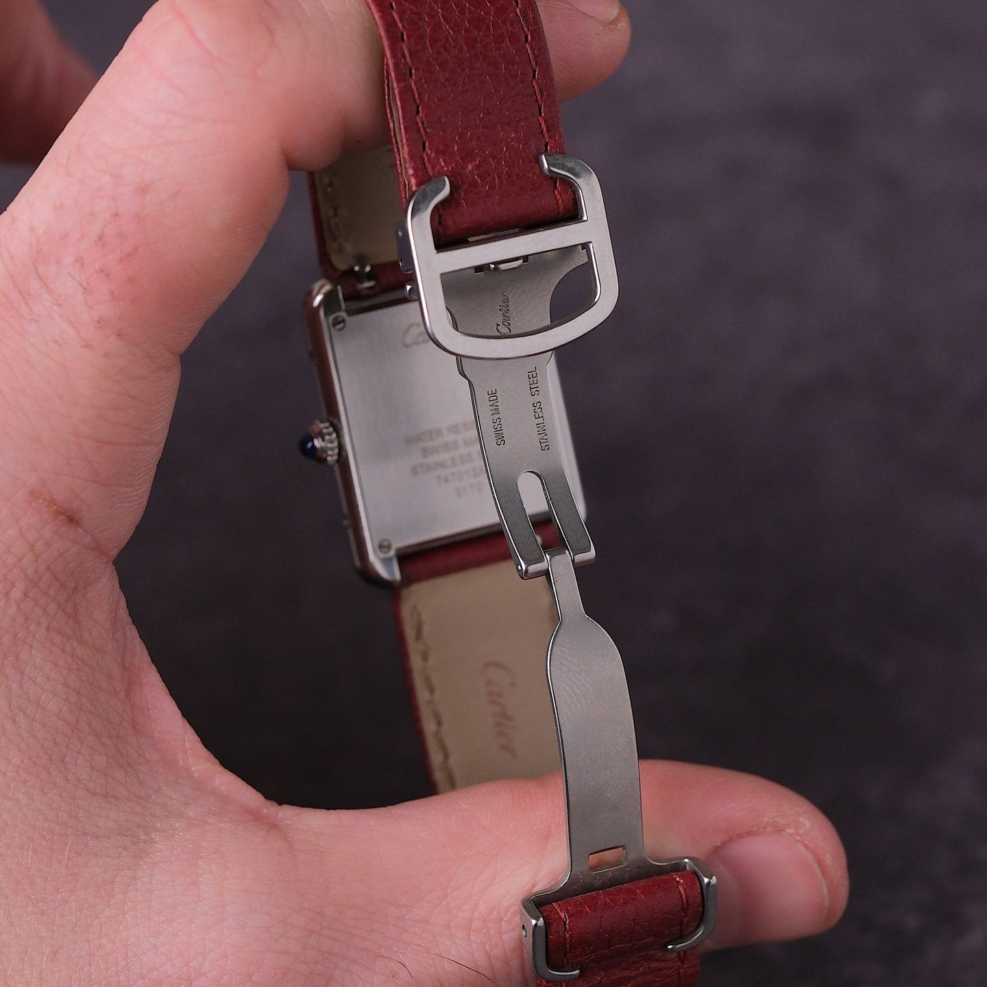 Cartier Tank Solo WSTA0030 (Unknown (random serial)) - White dial 31 mm Steel case (2/6)