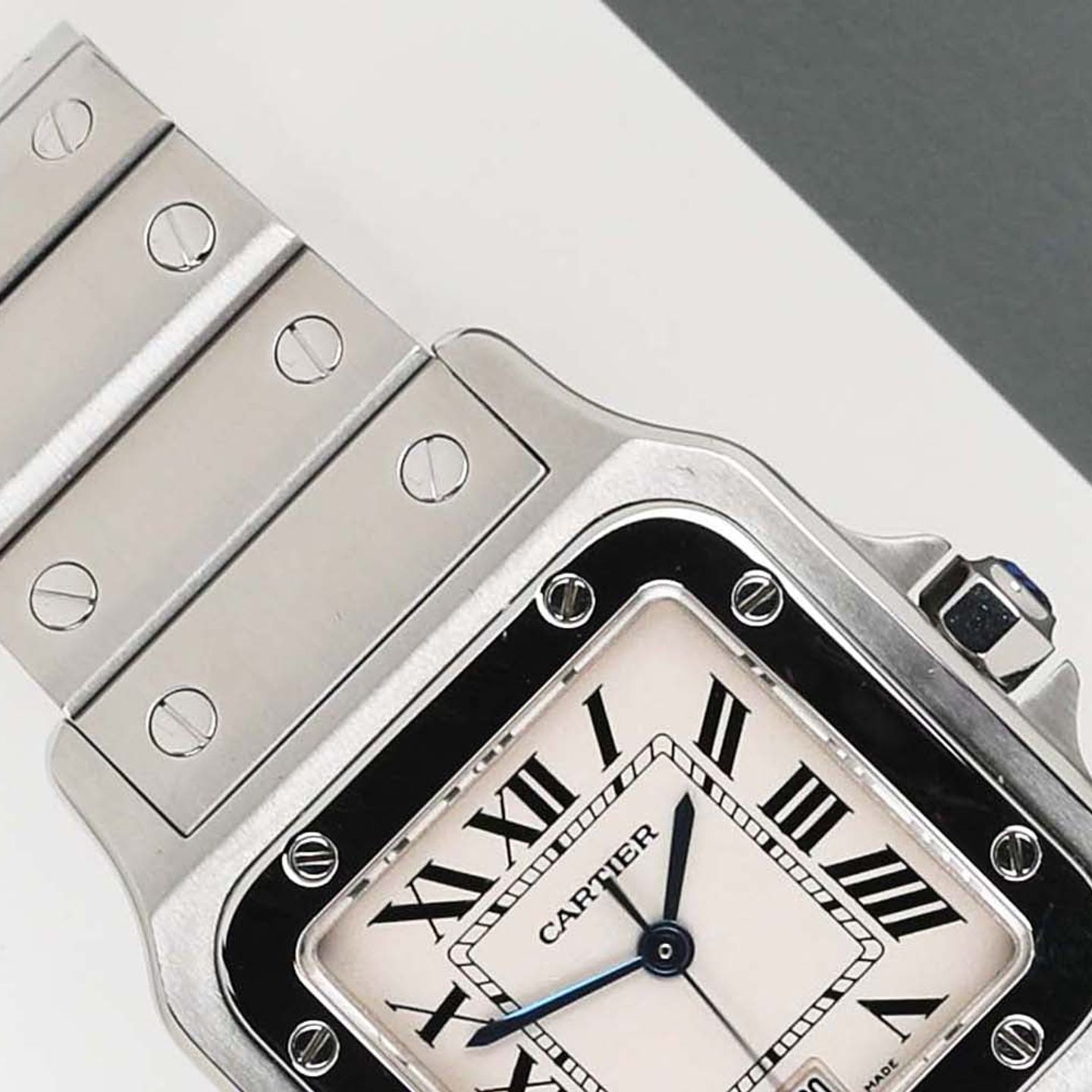 Cartier Santos Galbée 1564 (2002) - White dial 29 mm Steel case (3/8)