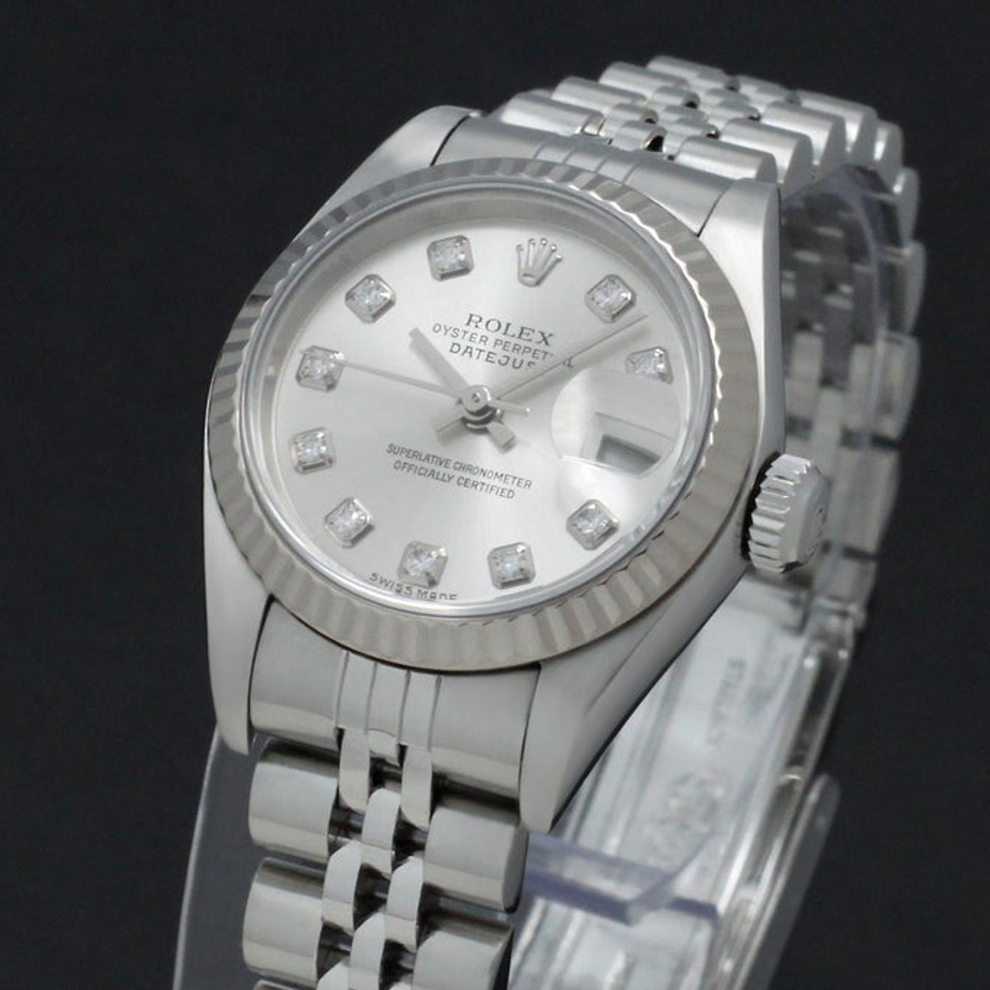 Rolex Lady-Datejust 79174 (2005) - Zilver wijzerplaat 26mm Staal (6/7)