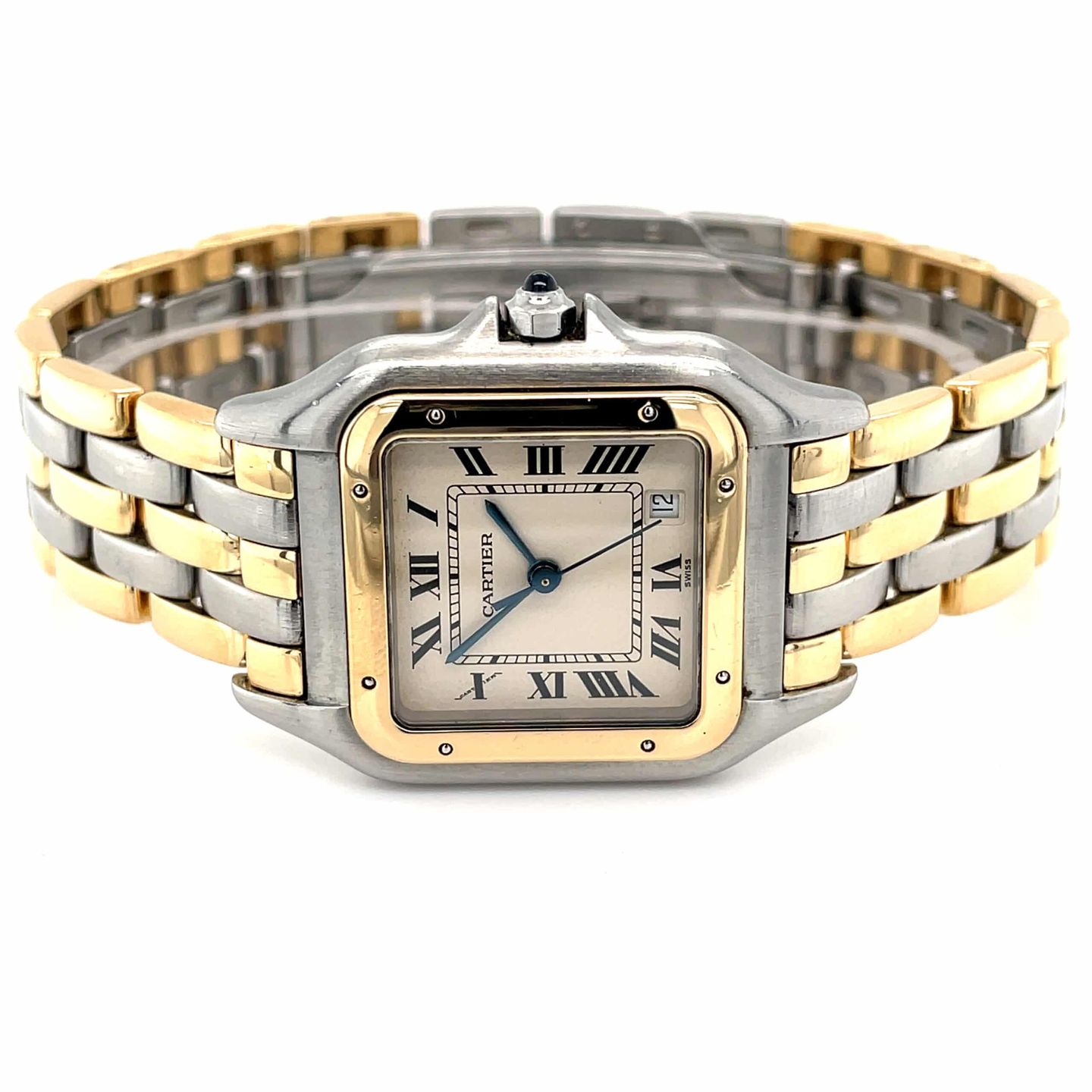 Cartier Panthère 183949 (1990) - White dial 27 mm Gold/Steel case (1/8)
