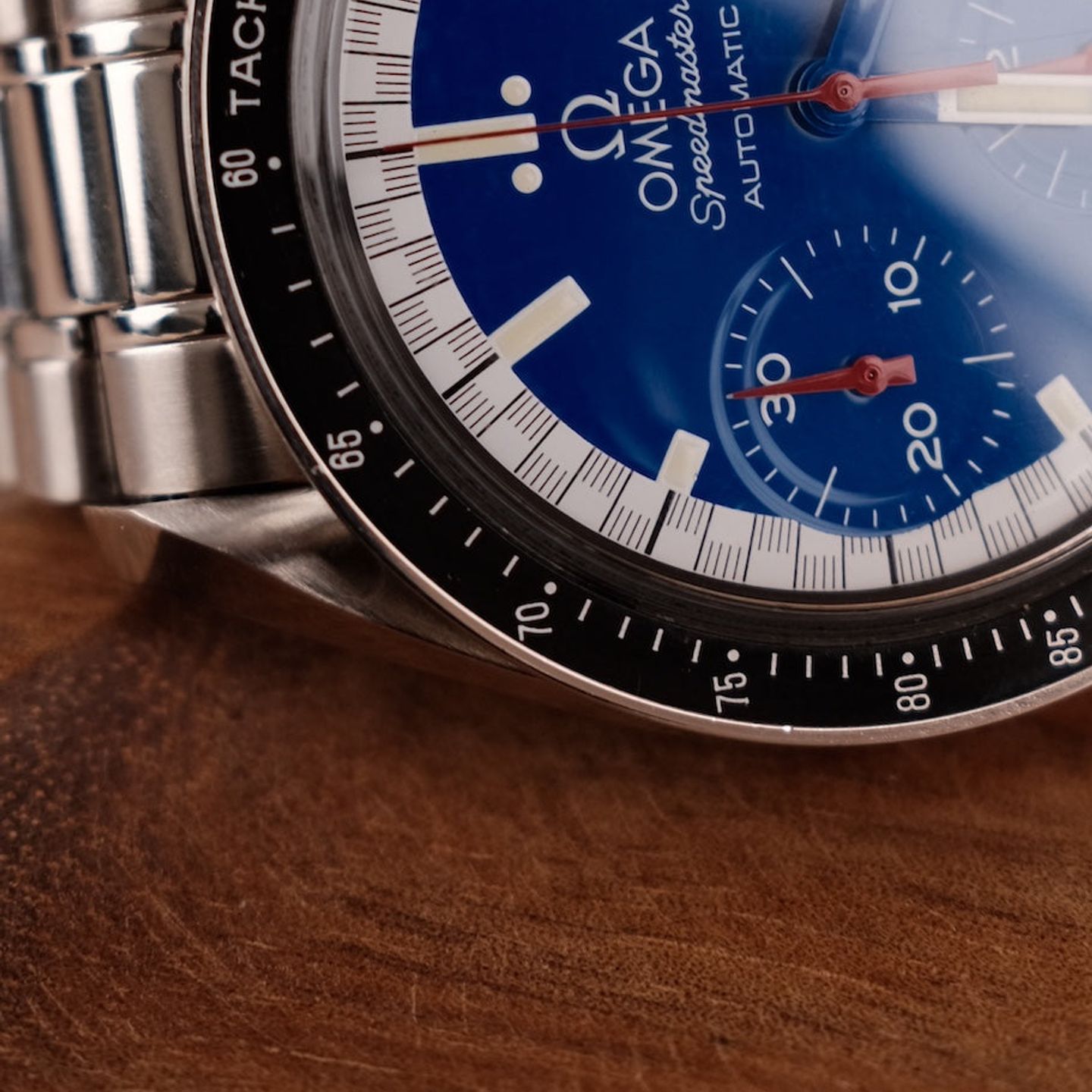 Omega Speedmaster 3510.81 (1996) - Blauw wijzerplaat 39mm Staal (7/8)