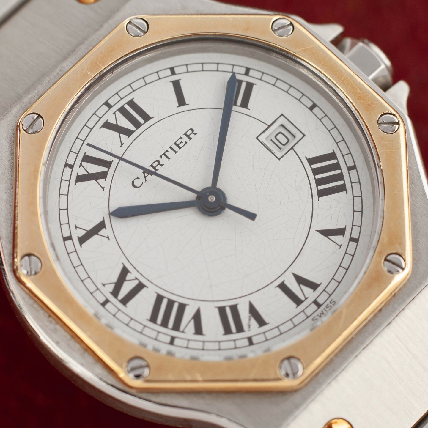 Cartier Santos 2966 (Unknown (random serial)) - White dial 30 mm Steel case (2/8)