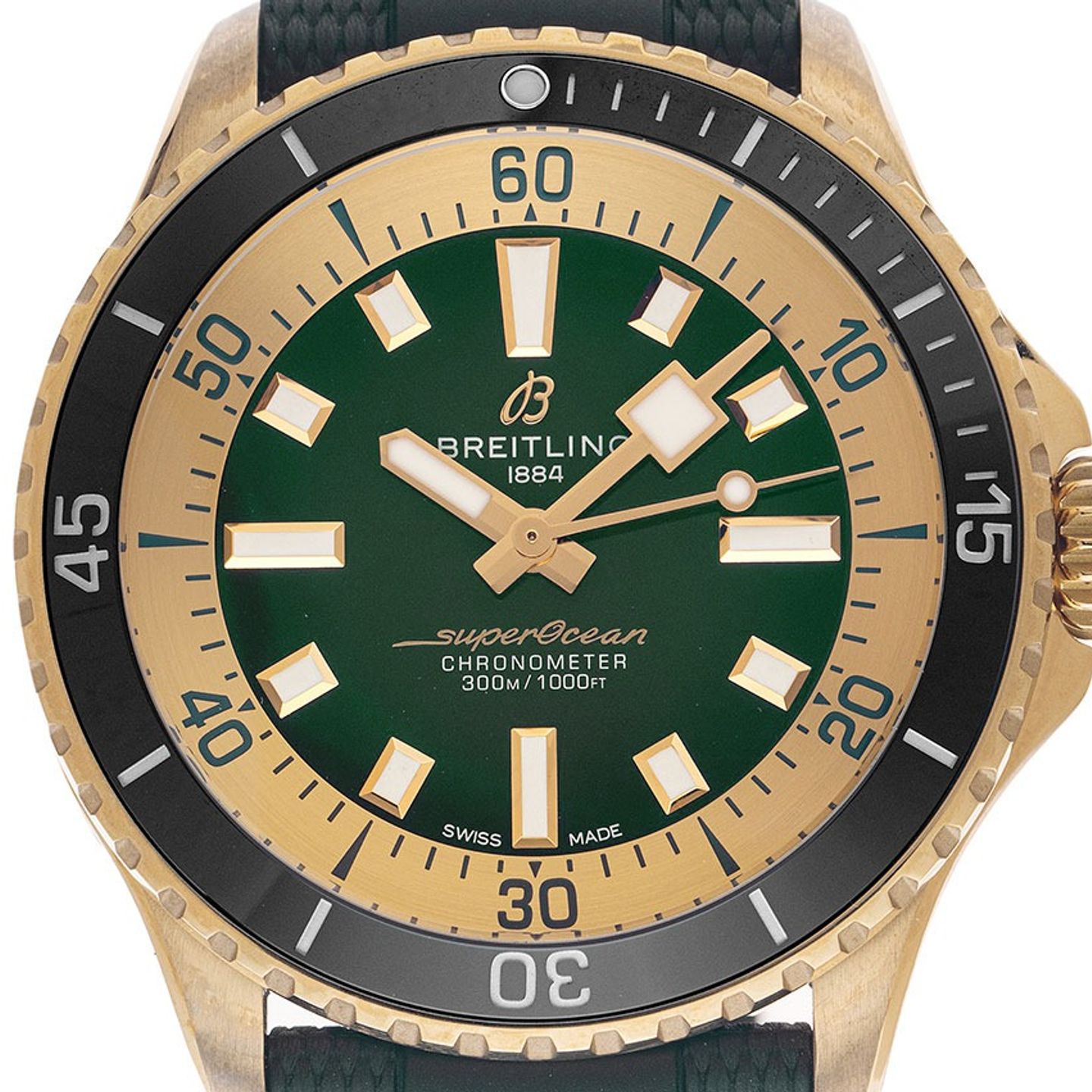 Breitling Superocean 42 N17375201L1S1 (2023) - Groen wijzerplaat 42mm Brons (1/7)