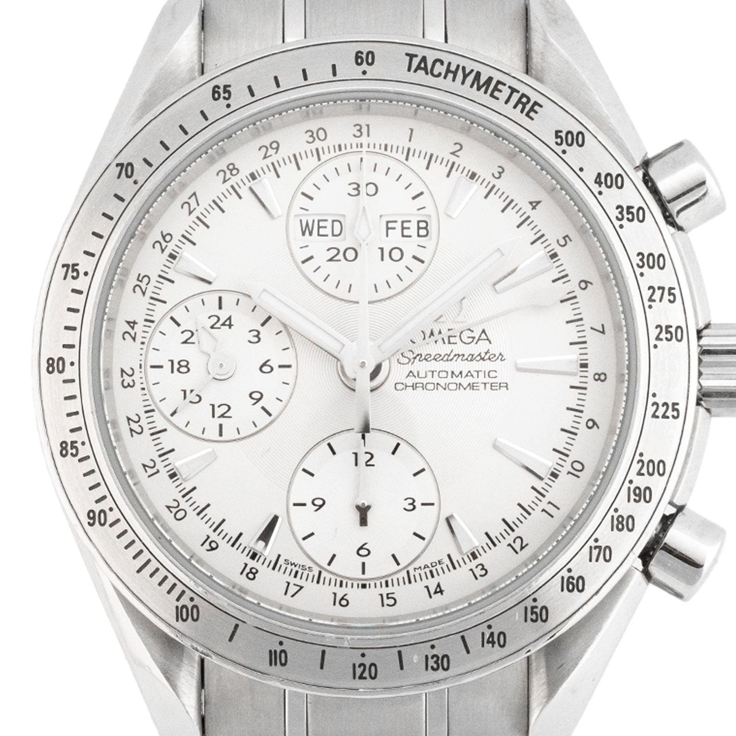 Omega Speedmaster Day Date 3221.30.00 (Onbekend (willekeurig serienummer)) - Zilver wijzerplaat 40mm Staal (2/5)