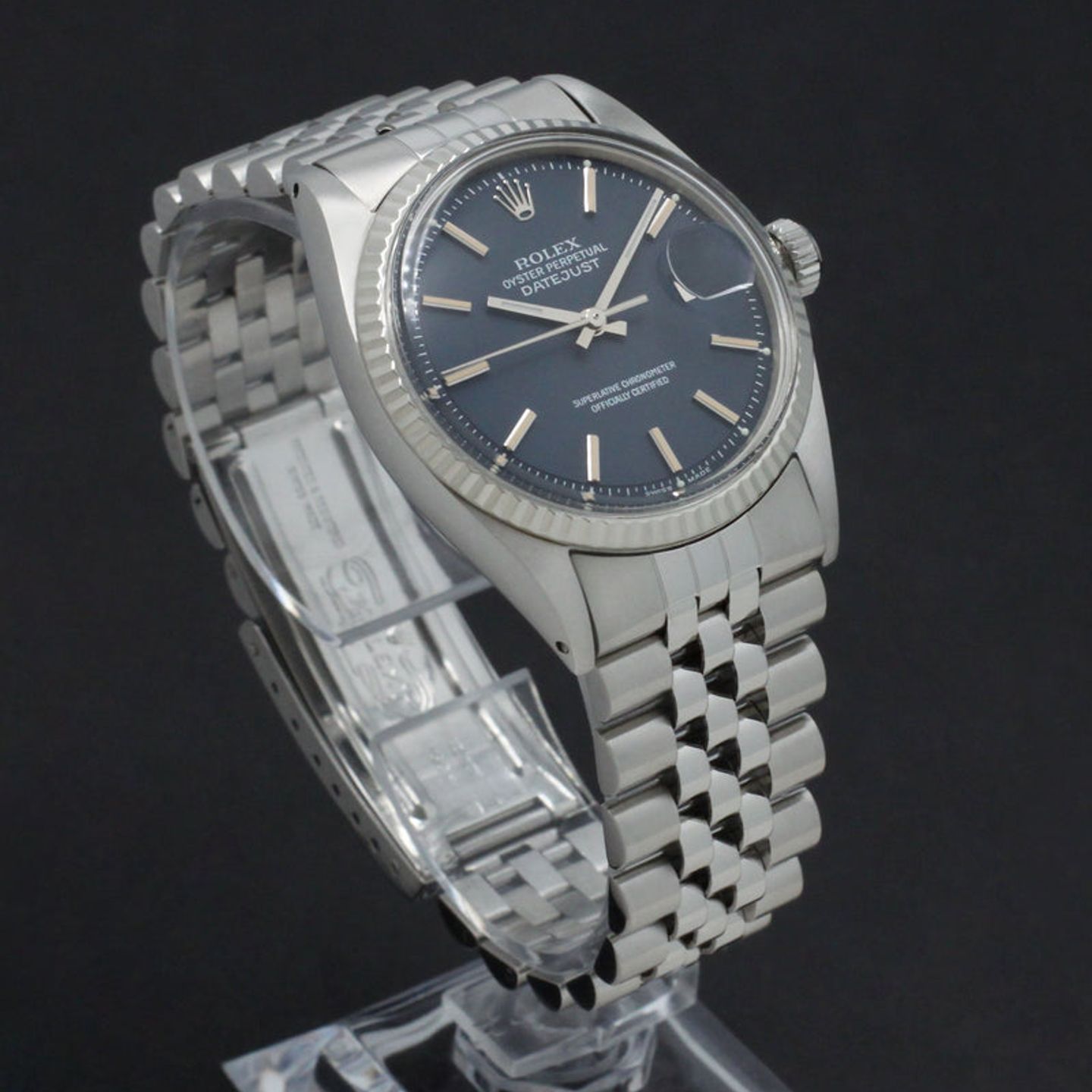 Rolex Datejust 1601 (1970) - Blauw wijzerplaat 36mm Staal (6/7)