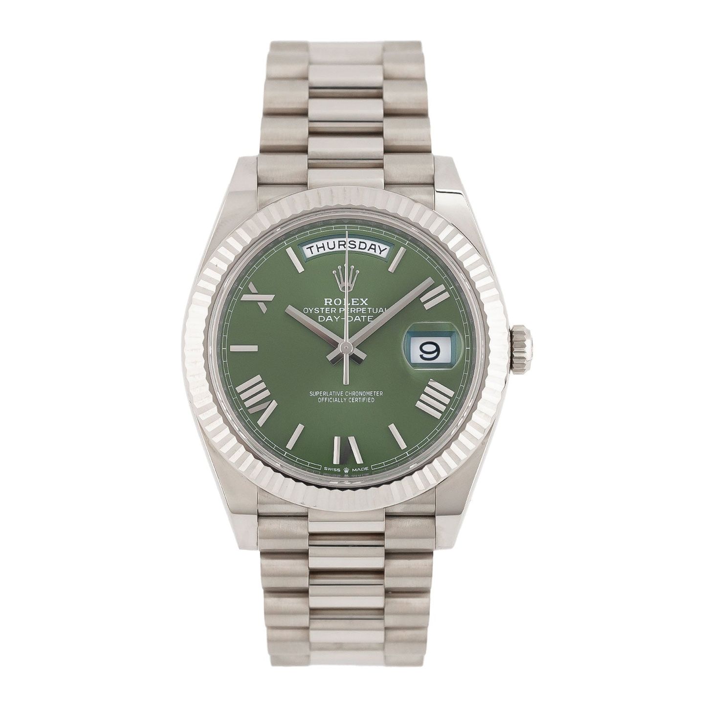 Rolex Day-Date 40 228239 (2022) - Green dial 40 mm White Gold case (1/5)