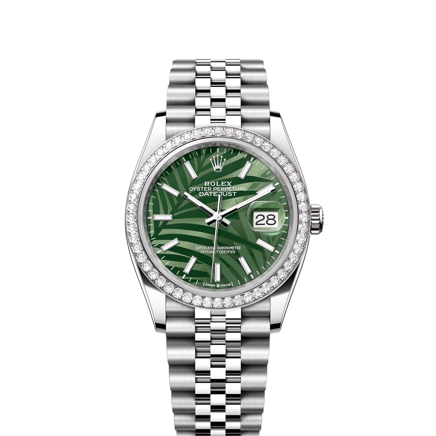 Rolex Datejust 36 126284RBR (2024) - Groen wijzerplaat 36mm Staal (1/1)