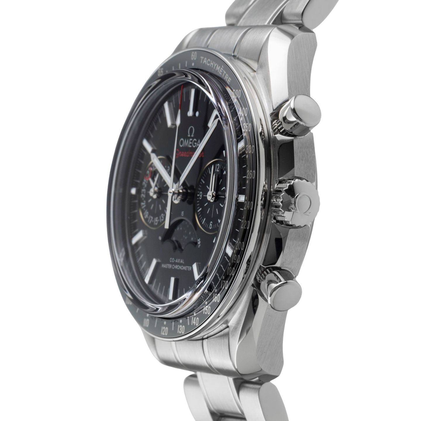 Omega Speedmaster Moonphase 304.30.44.52.01.001 (Unknown (random serial)) - Black dial 44 mm Steel case (6/8)