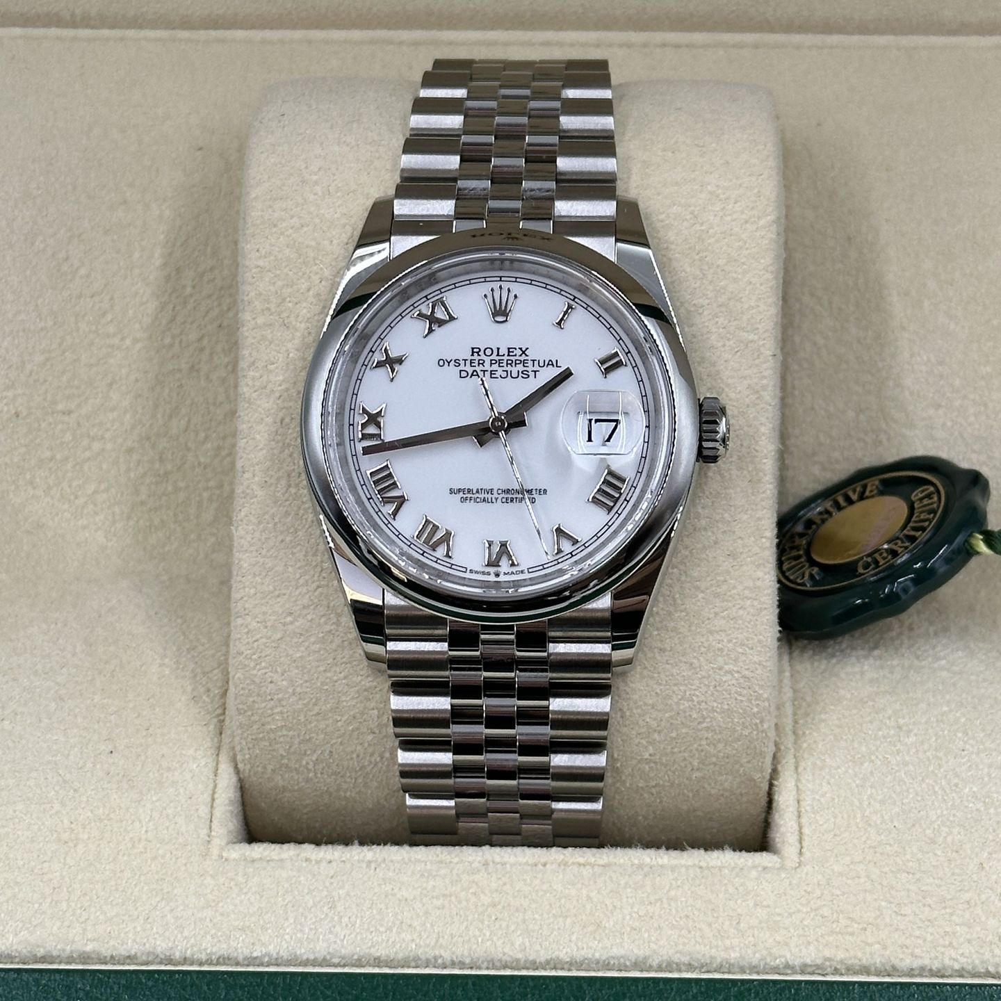 Rolex Datejust 36 126200 (2024) - Wit wijzerplaat 36mm Staal (5/8)