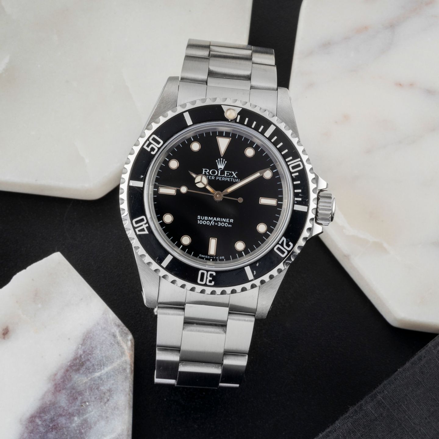 Rolex Submariner No Date 14060 (1995) - Zwart wijzerplaat 40mm Staal (1/8)