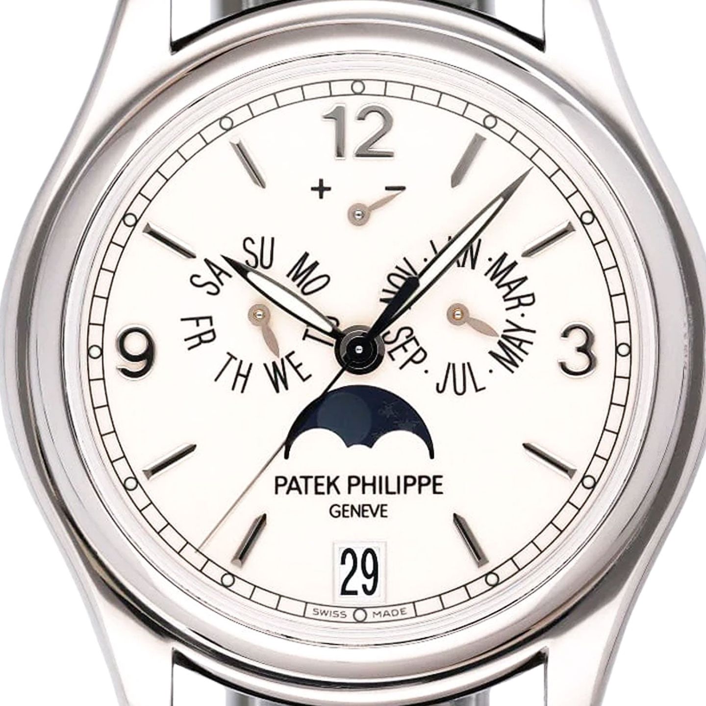 Patek Philippe Annual Calendar 5146G-001 (2011) - Beige wijzerplaat 39mm Witgoud (2/4)