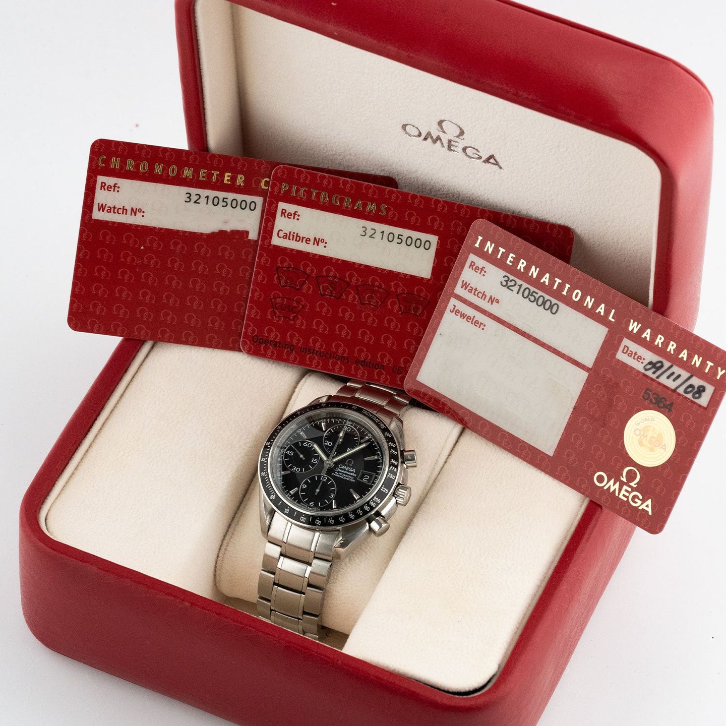 Omega Speedmaster Date 3210.50.00 (2009) - Zwart wijzerplaat 40mm Staal (5/5)