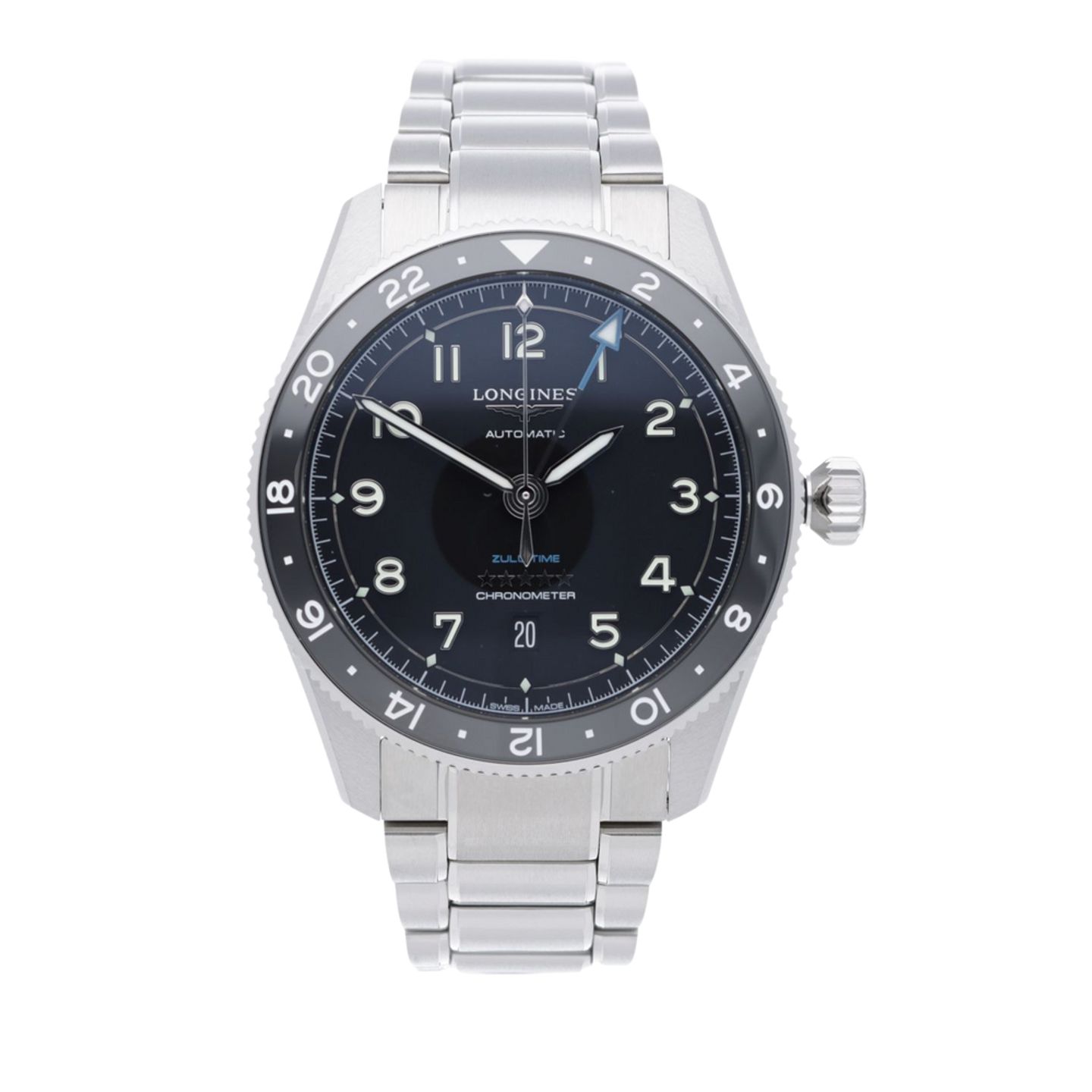 Longines Spirit L3.812.4.53.6 (2025) - Zwart wijzerplaat 42mm Staal (1/7)