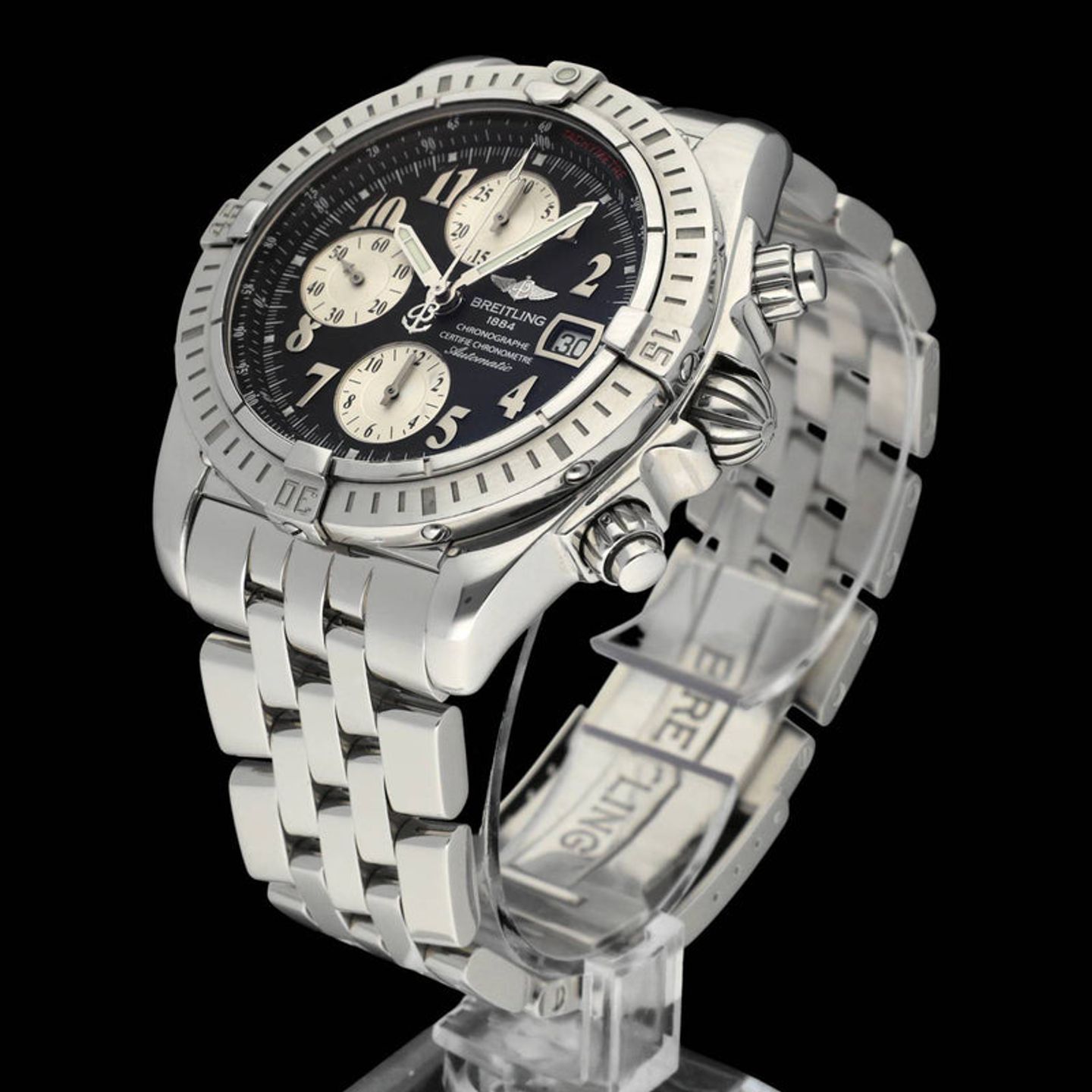 Breitling Chronomat Evolution A13356 (2005) - Zwart wijzerplaat 44mm Staal (5/7)