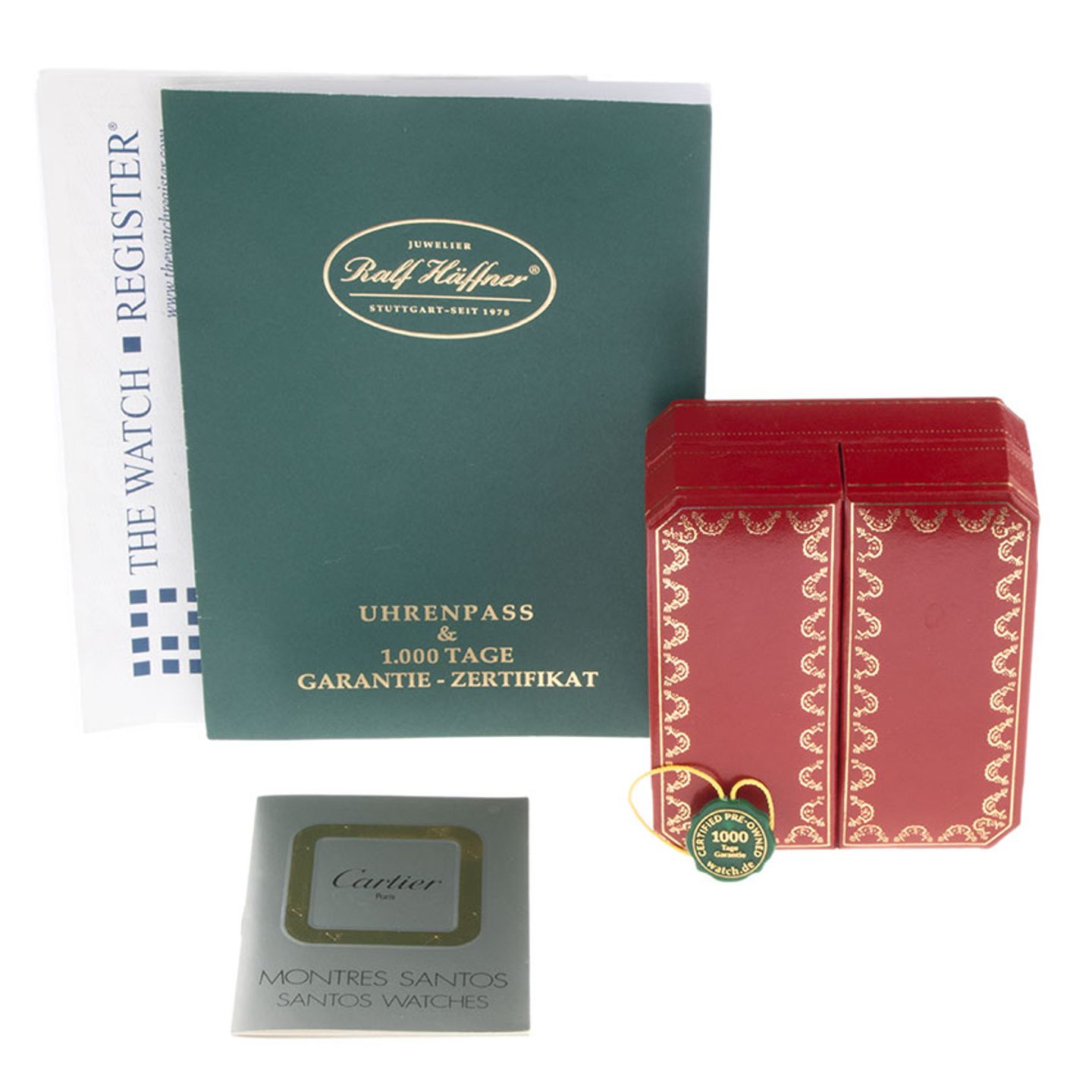 Cartier Santos 0902 (1999) - Wit wijzerplaat 24mm Goud/Staal (2/6)