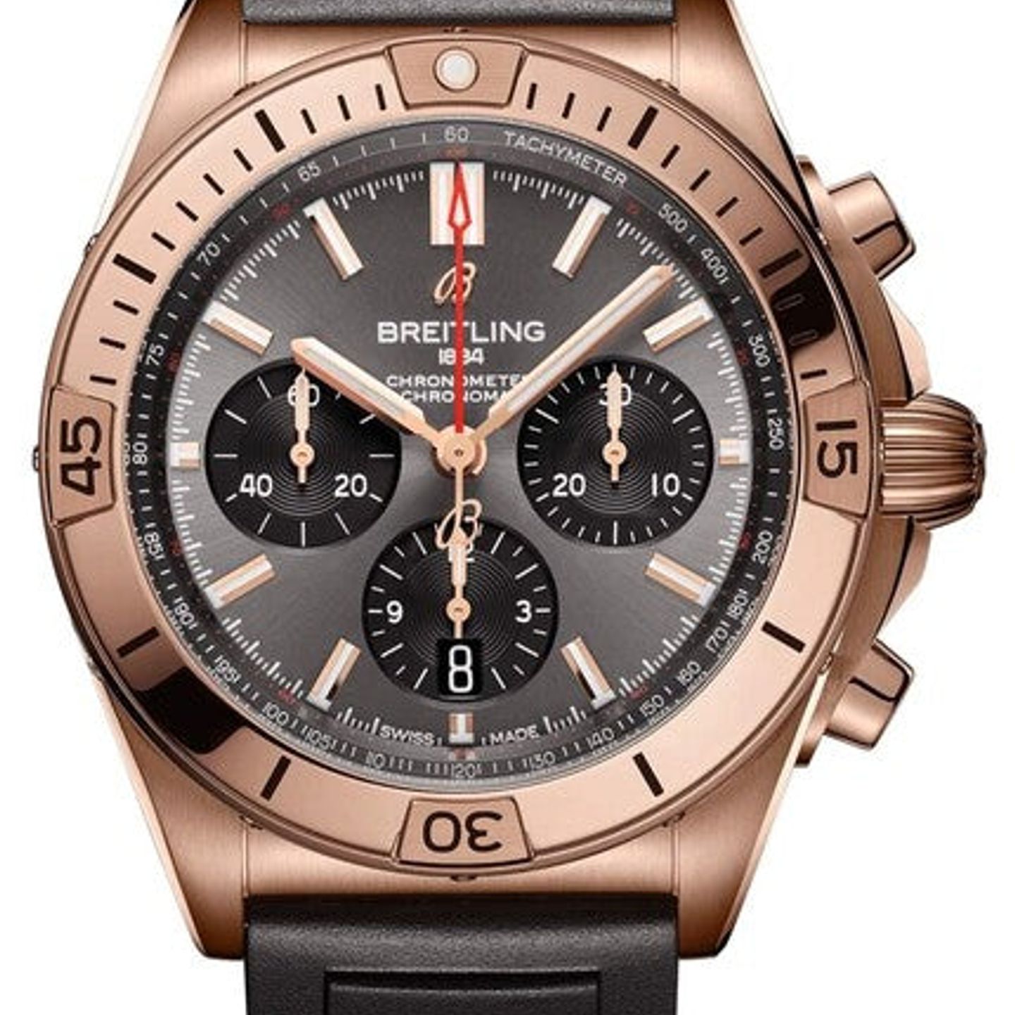 Breitling Chronomat 42 RB0134101B1S1 (2026) - Grey dial 42 mm Red Gold case (1/1)