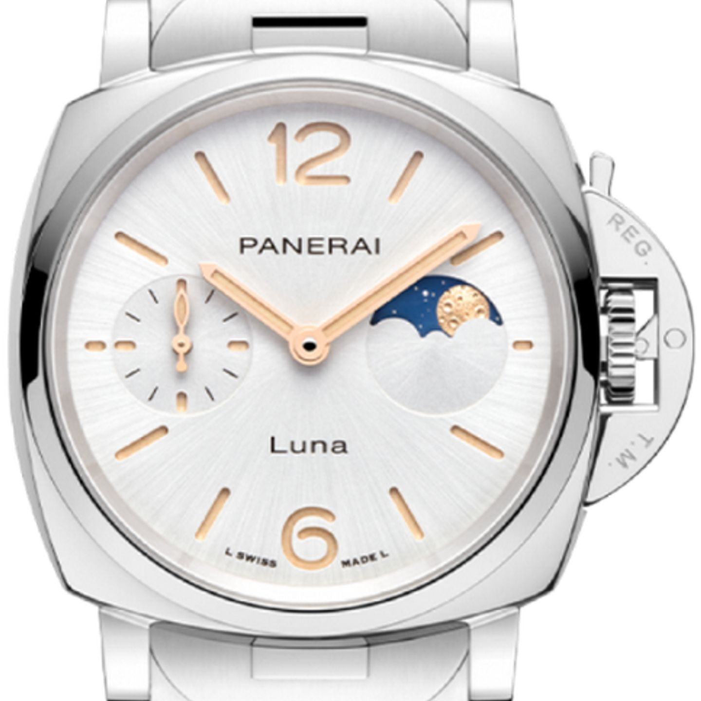 Panerai Luminor Due Luna PAM01301 (2025) - Zilver wijzerplaat 38mm Staal (1/1)