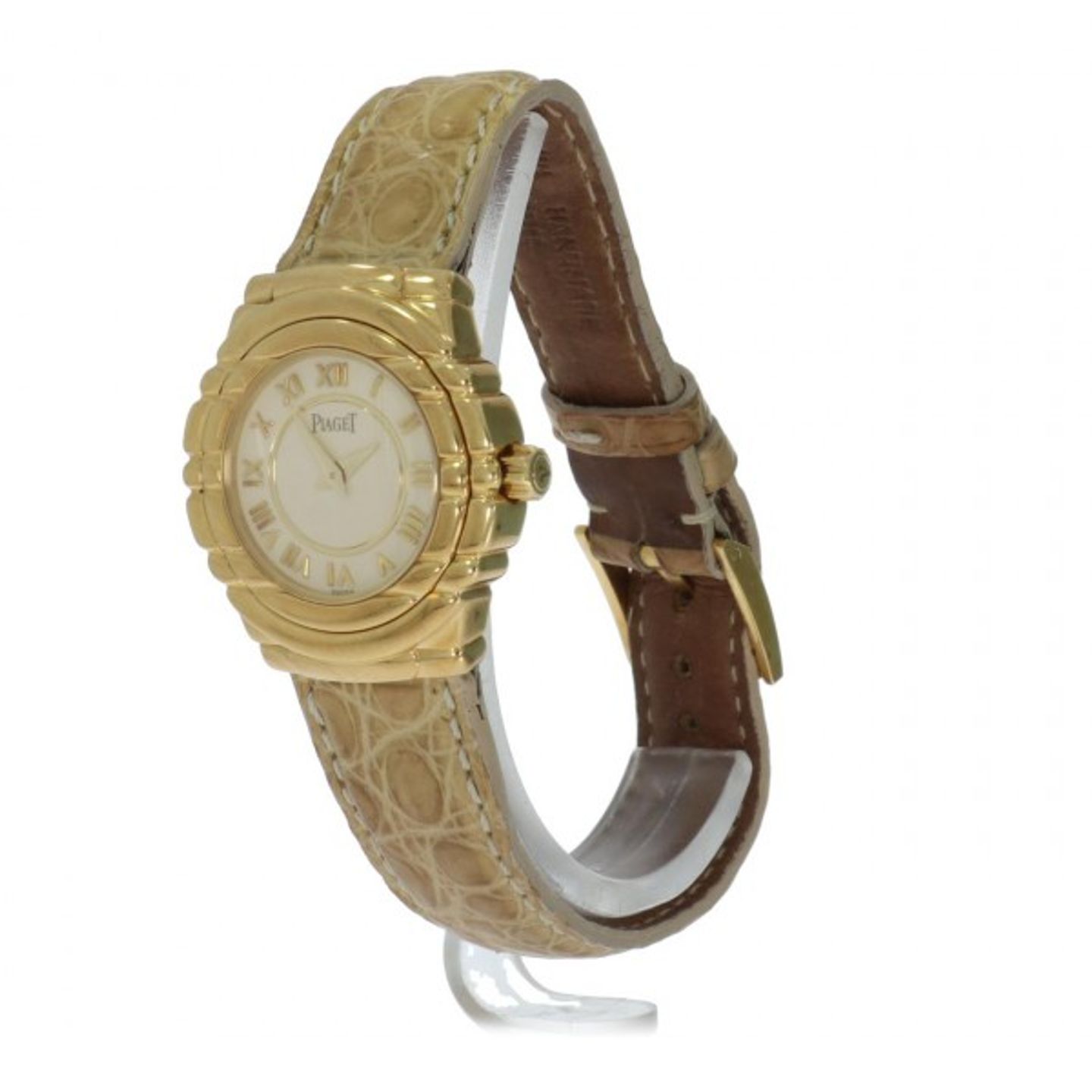 Piaget Vintage GOA15077 (Unknown (random serial)) - White dial 25 mm Yellow Gold case (2/5)