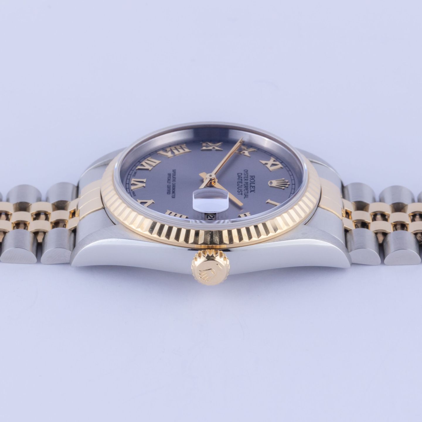 Rolex Datejust 36 16233 (1994) - Grey dial 36 mm Gold/Steel case (6/8)