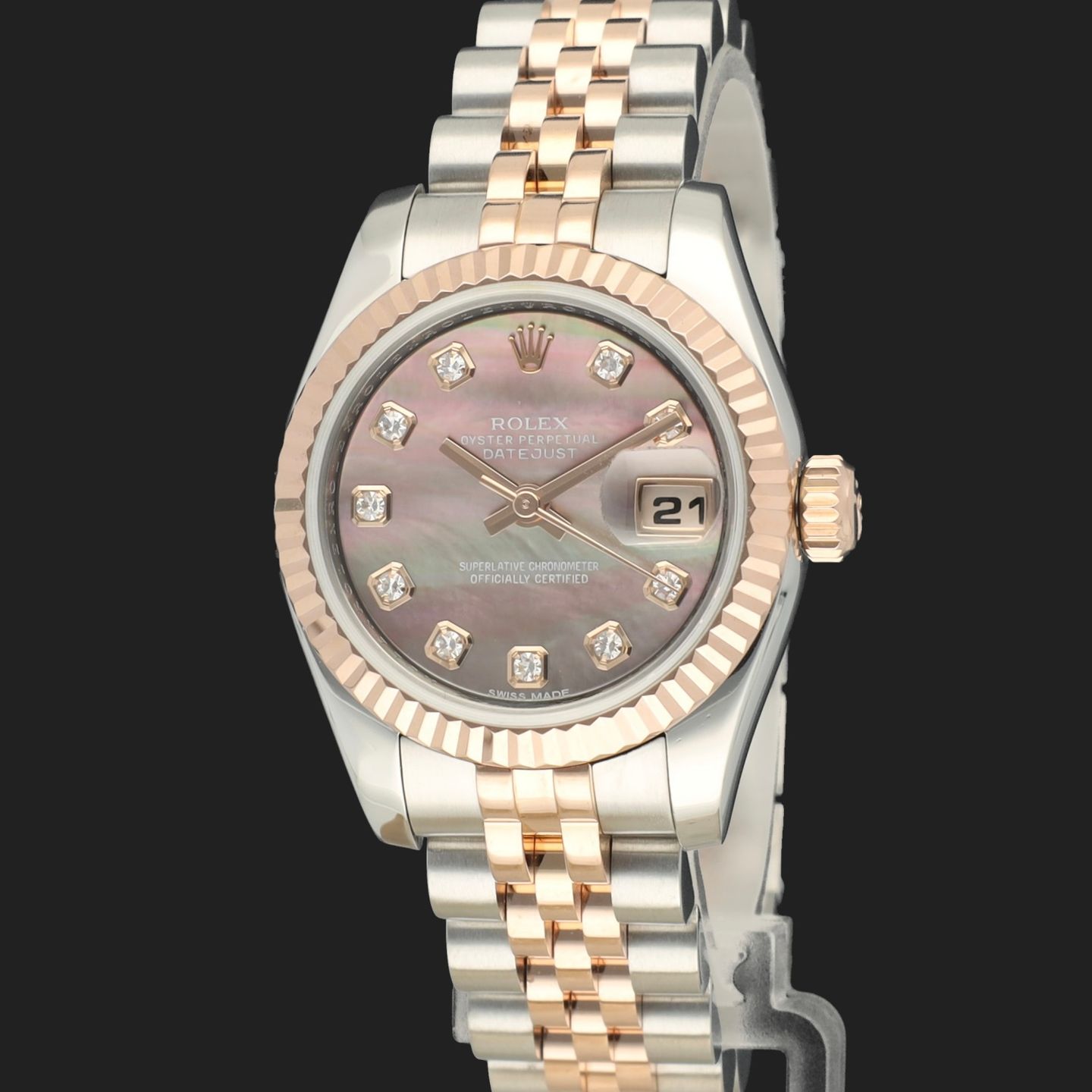 Rolex Lady-Datejust 179171 (2017) - Pearl dial 26 mm Gold/Steel case (1/8)