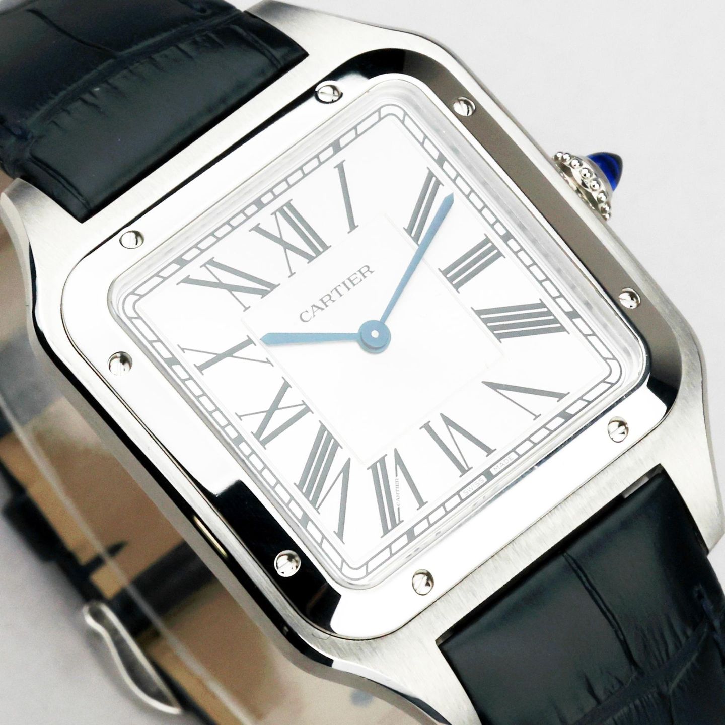 Cartier Santos Dumont WSSA0032 (2026) - Zilver wijzerplaat 47mm Staal (3/8)