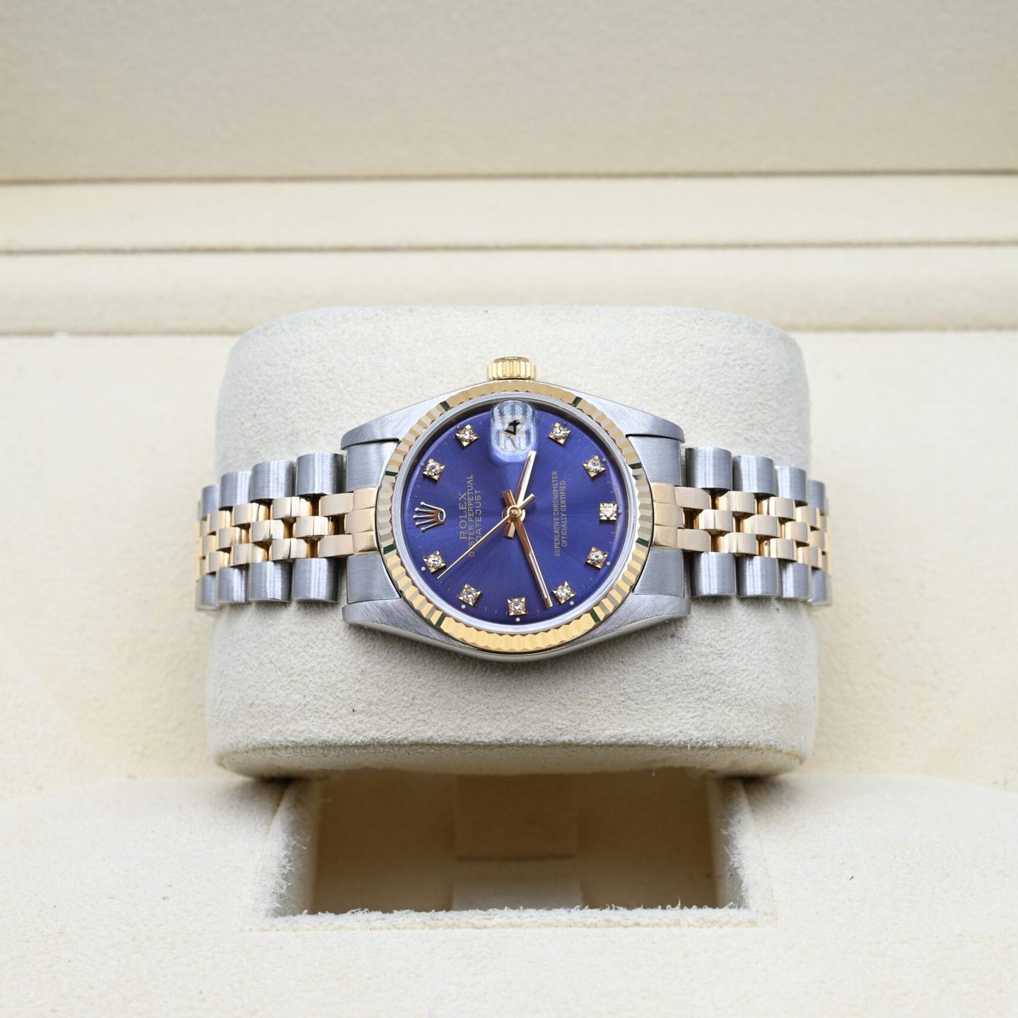 Rolex Datejust 31 68273 (1994) - Blue dial 31 mm Gold/Steel case (5/7)