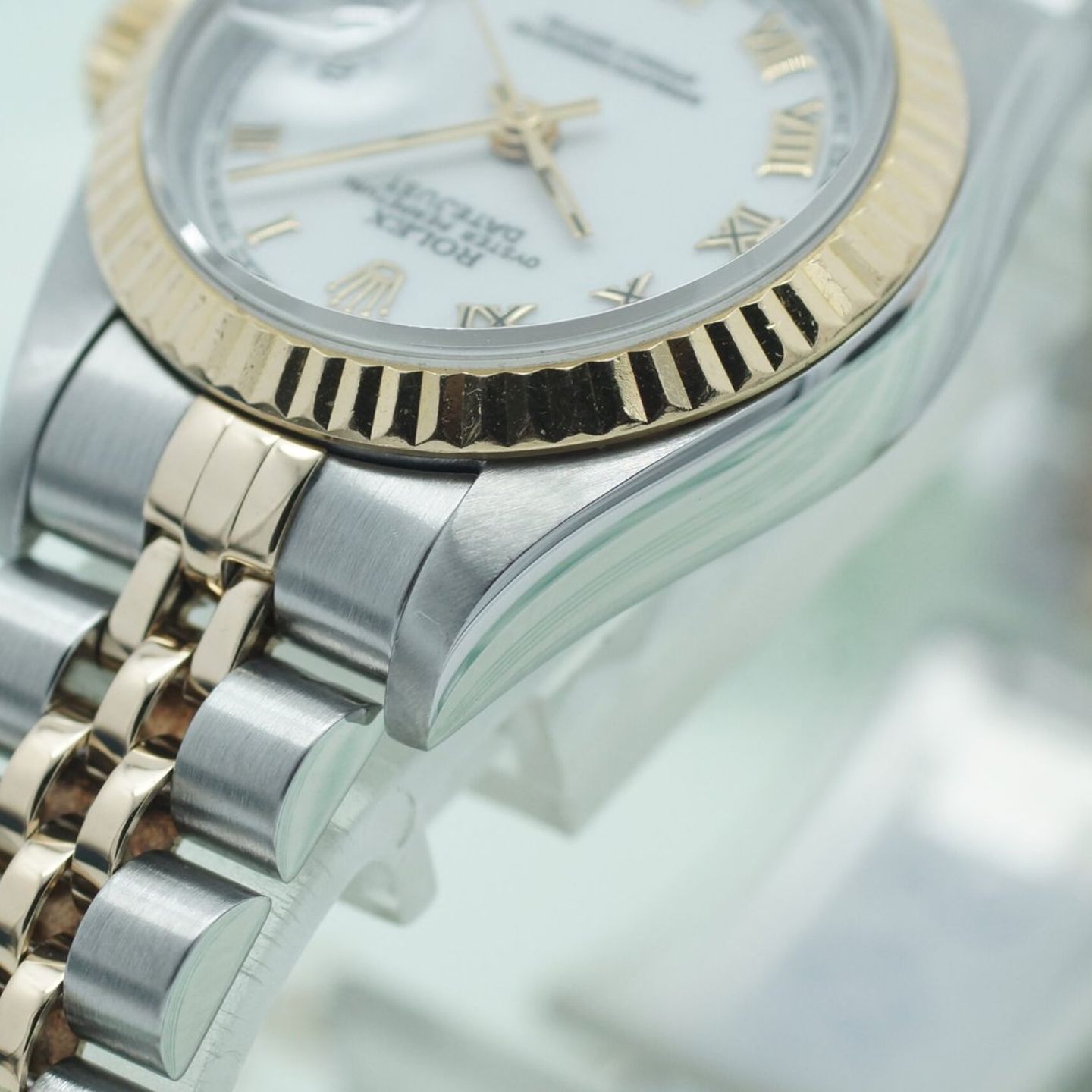 Rolex Lady-Datejust 69173 (1994) - Wit wijzerplaat 26mm Goud/Staal (7/8)