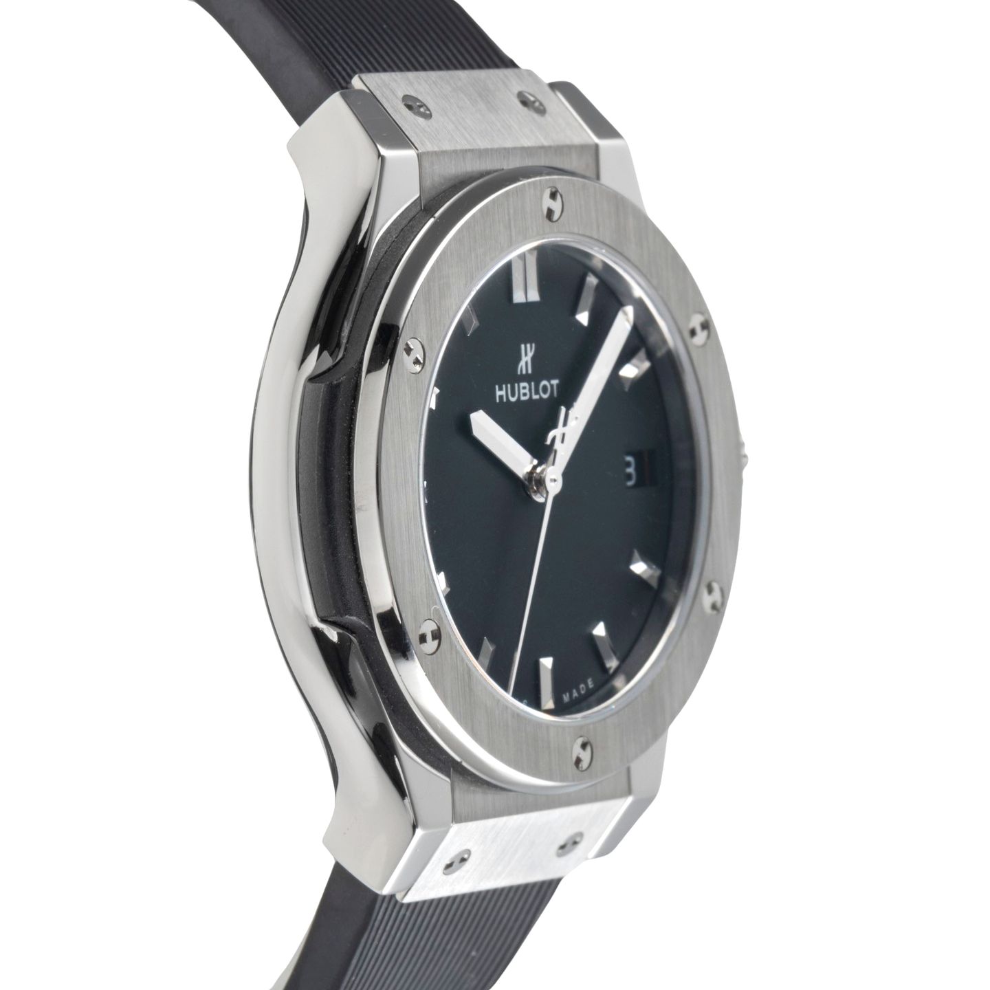 Hublot Classic Fusion Quartz 581.NX.1171.RX (Unknown (random serial)) - Black dial 33 mm Titanium case (7/8)