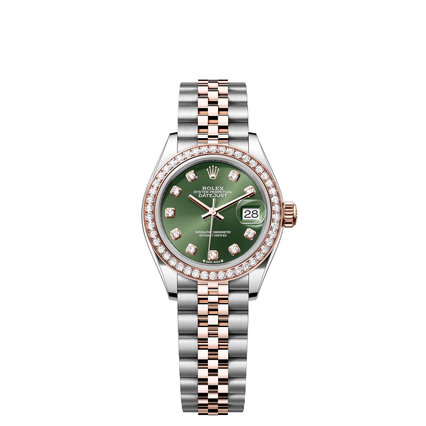 Rolex Lady-Datejust 279381RBR (2024) - Green dial 28 mm Steel case (1/1)