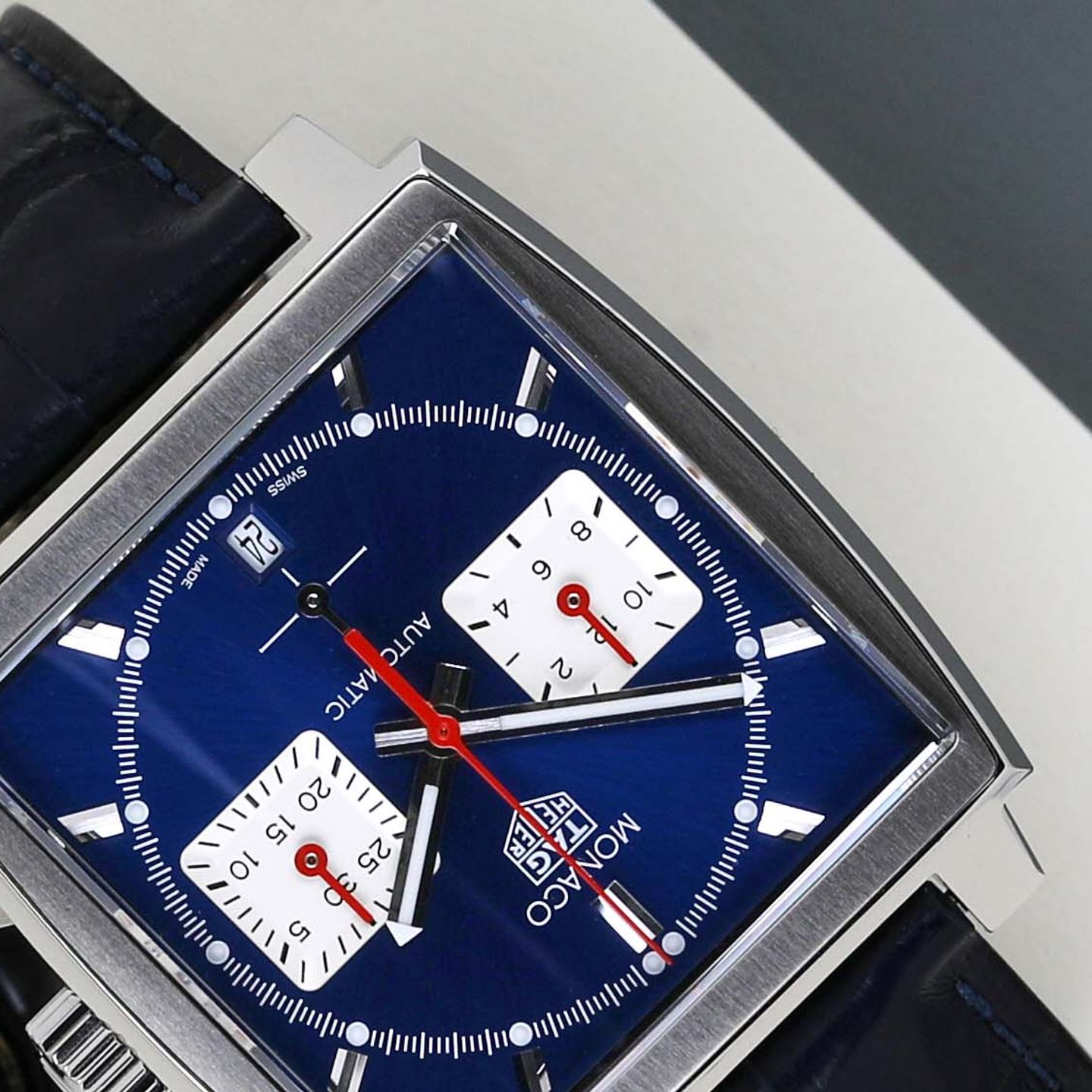 TAG Heuer Monaco CBL2111.FC6453 (2022) - Blauw wijzerplaat 39mm Staal (4/8)